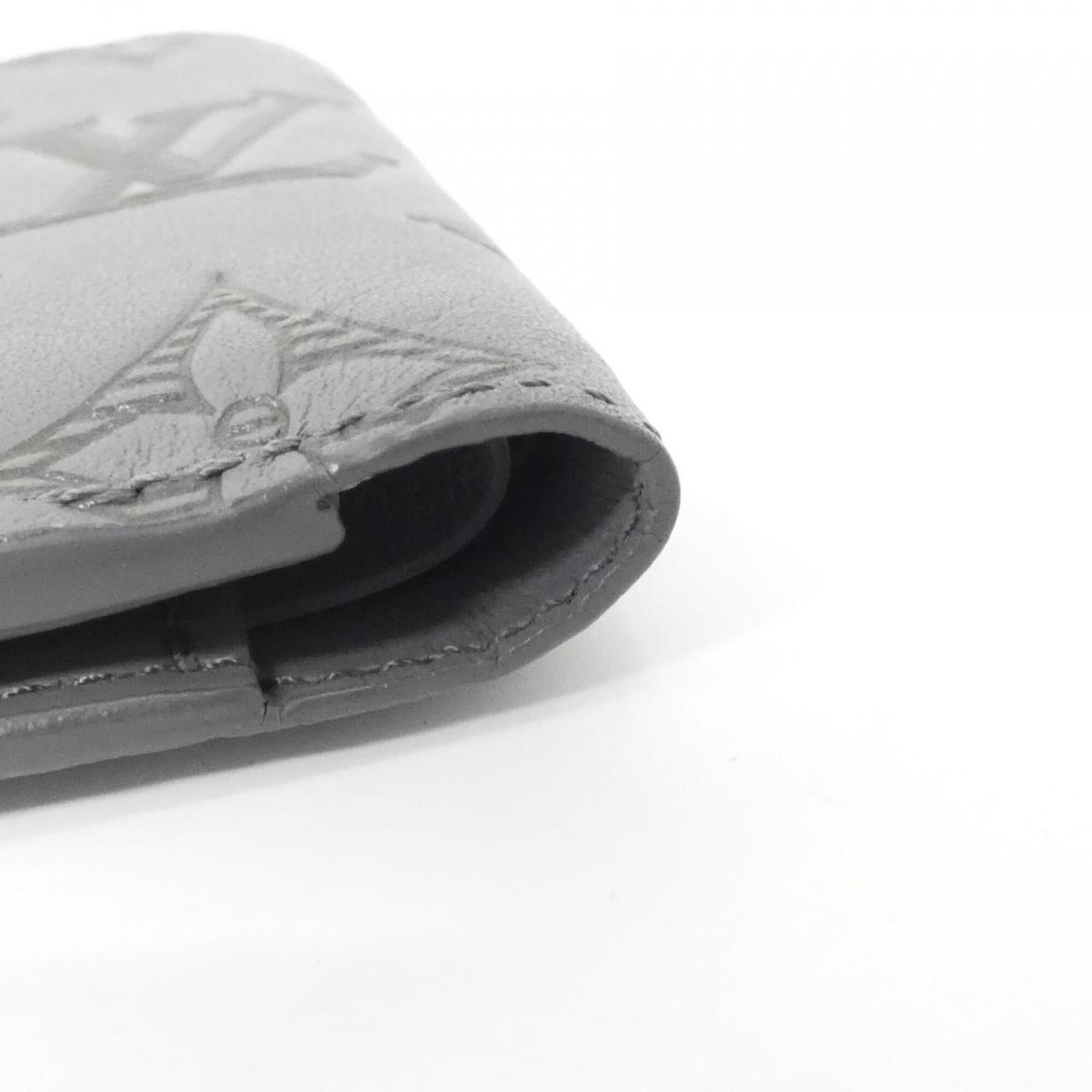 Louis Vuitton Monogram Shadow Gris Leather Wallet (Bi-Fold) (Pre-Owned)