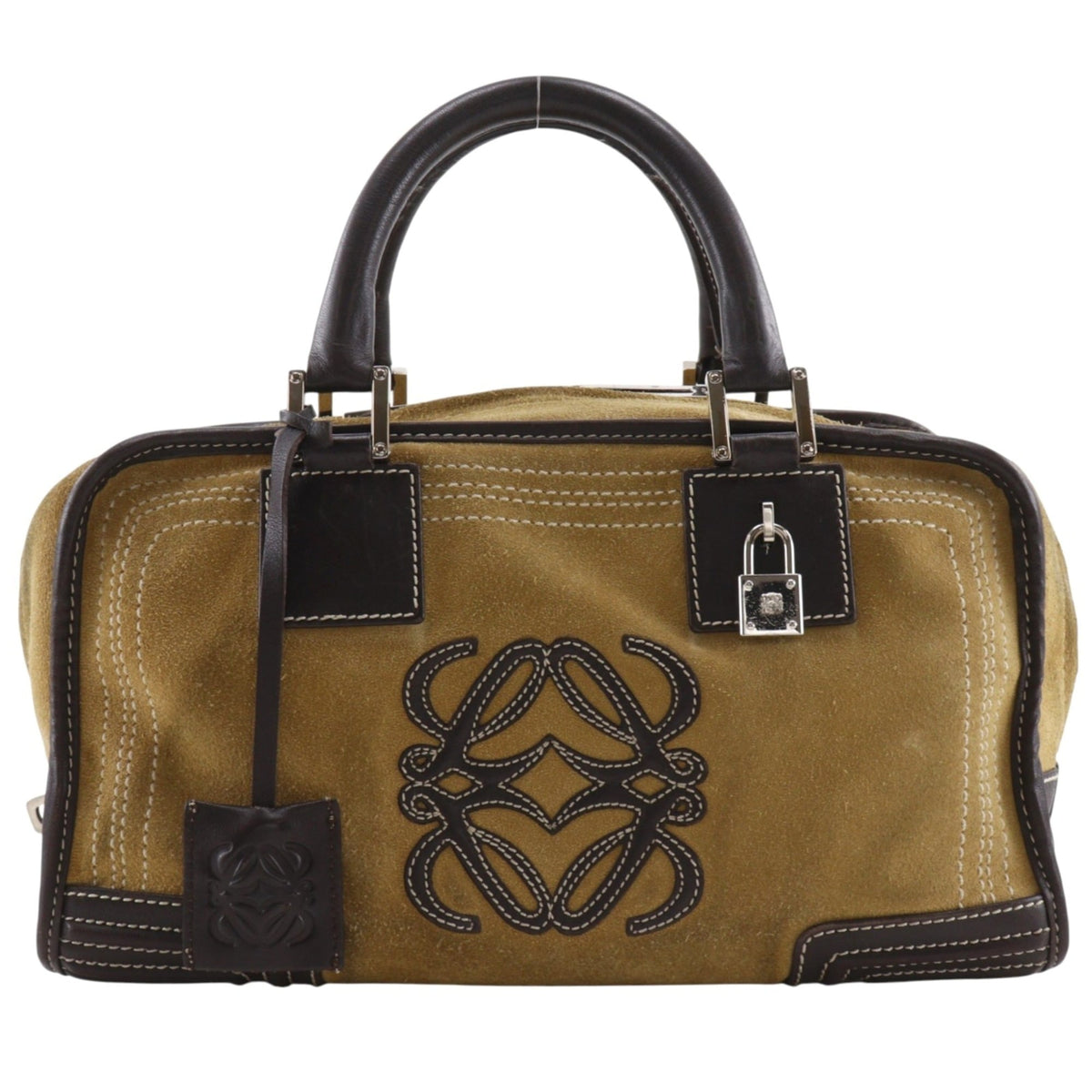 Loewe Amazona Brown Suede Handbag (Pre-Owned)