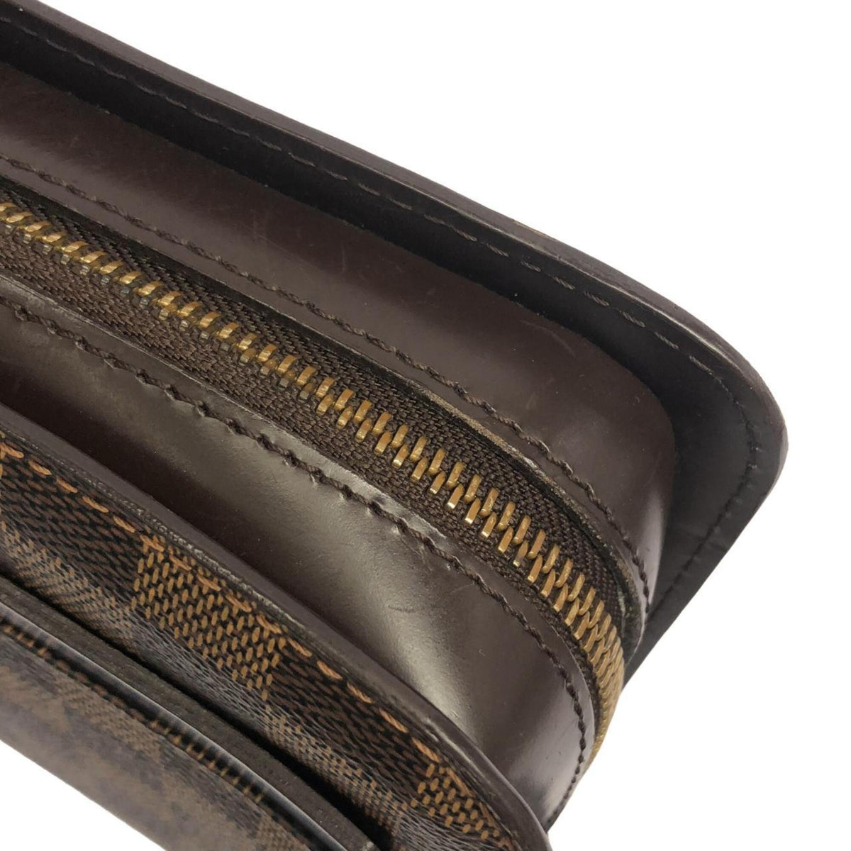 Louis Vuitton Ebene Coated Canvas Clutch Bag (Pre-Owned)