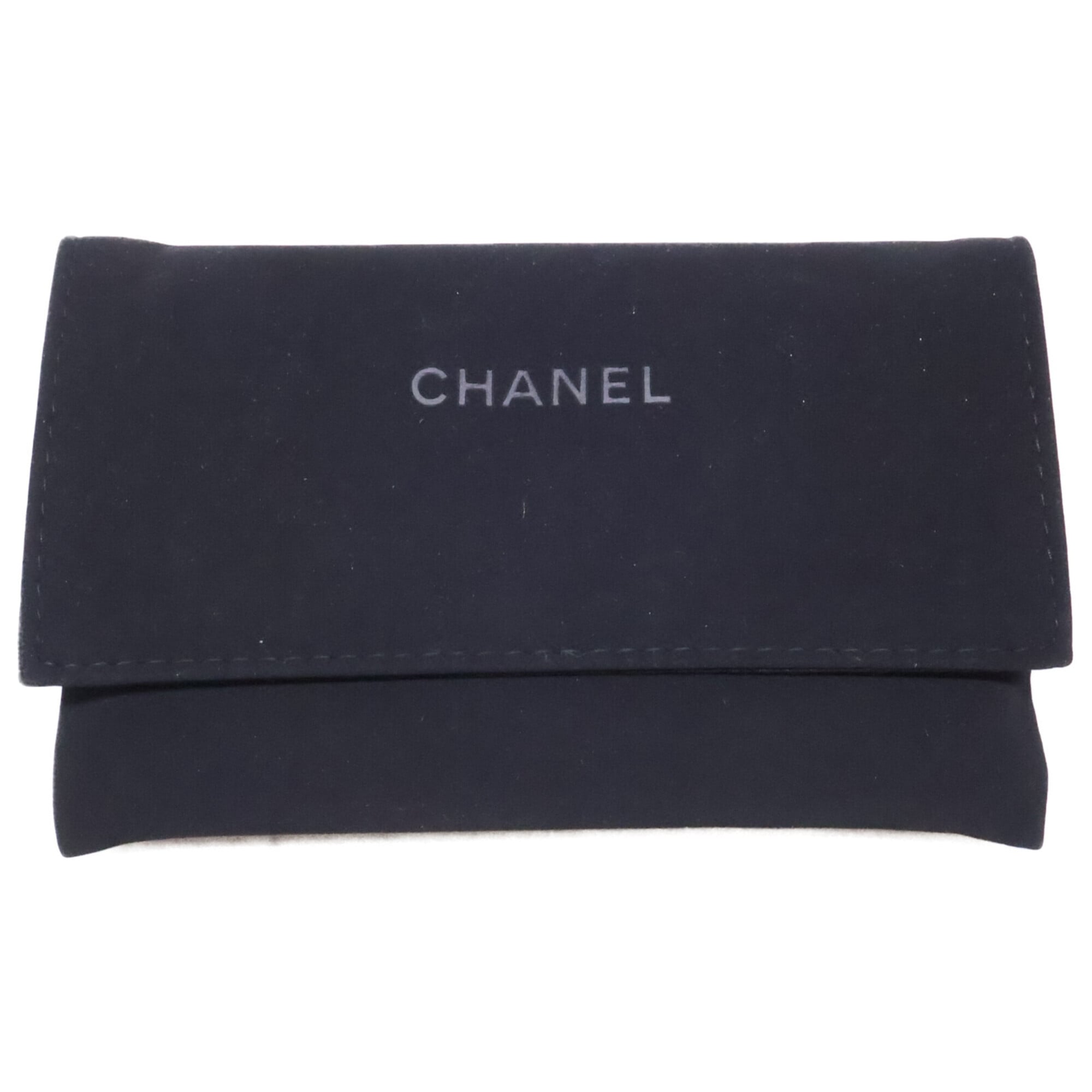 Chanel Gold White Grained Calfskin Coin Purse/Coin Case (Pre-Owned)