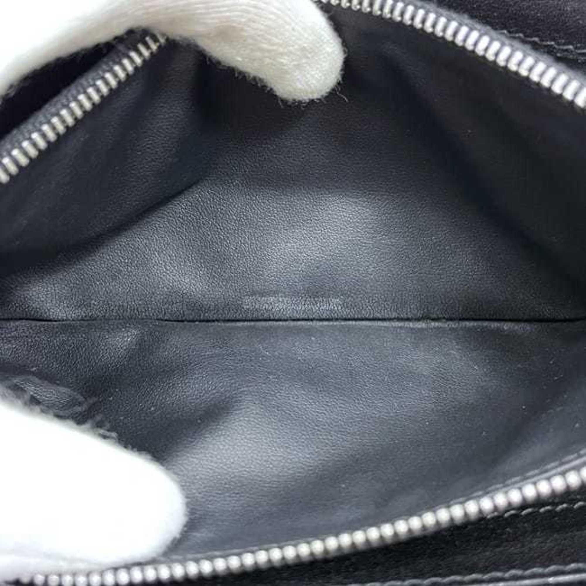 Celine Black Canvas Leather Long Wallet (Bi-Fold) (Pre-Owned)