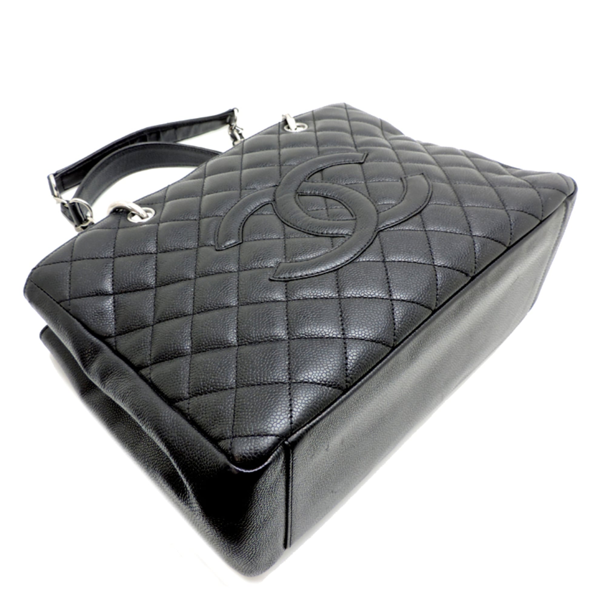Chanel Black Grained Calfskin Tote Bag (Pre-Owned)