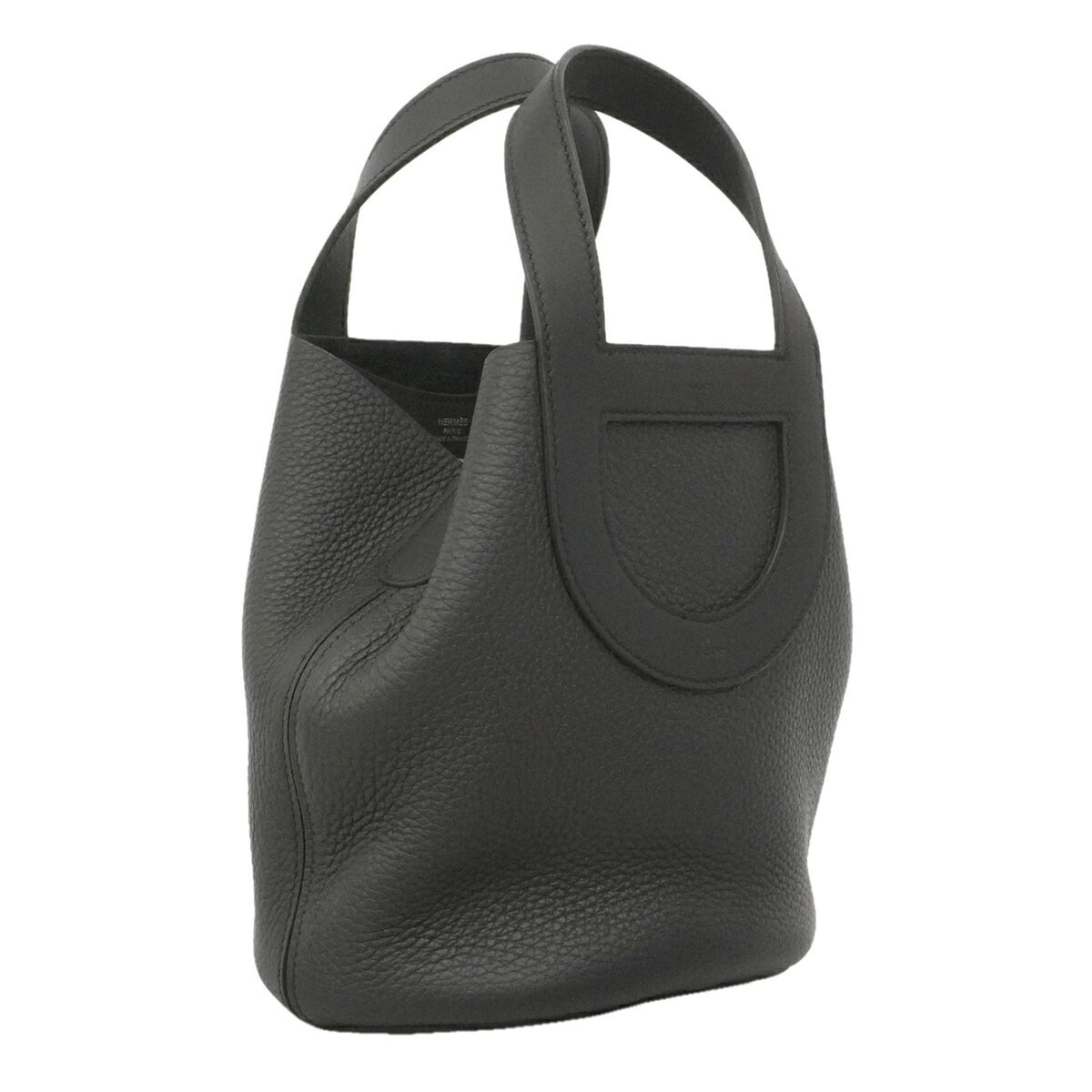 Hermes Black Taurillon Clemence Leather Swift Leather Handbag (Pre-Owned)