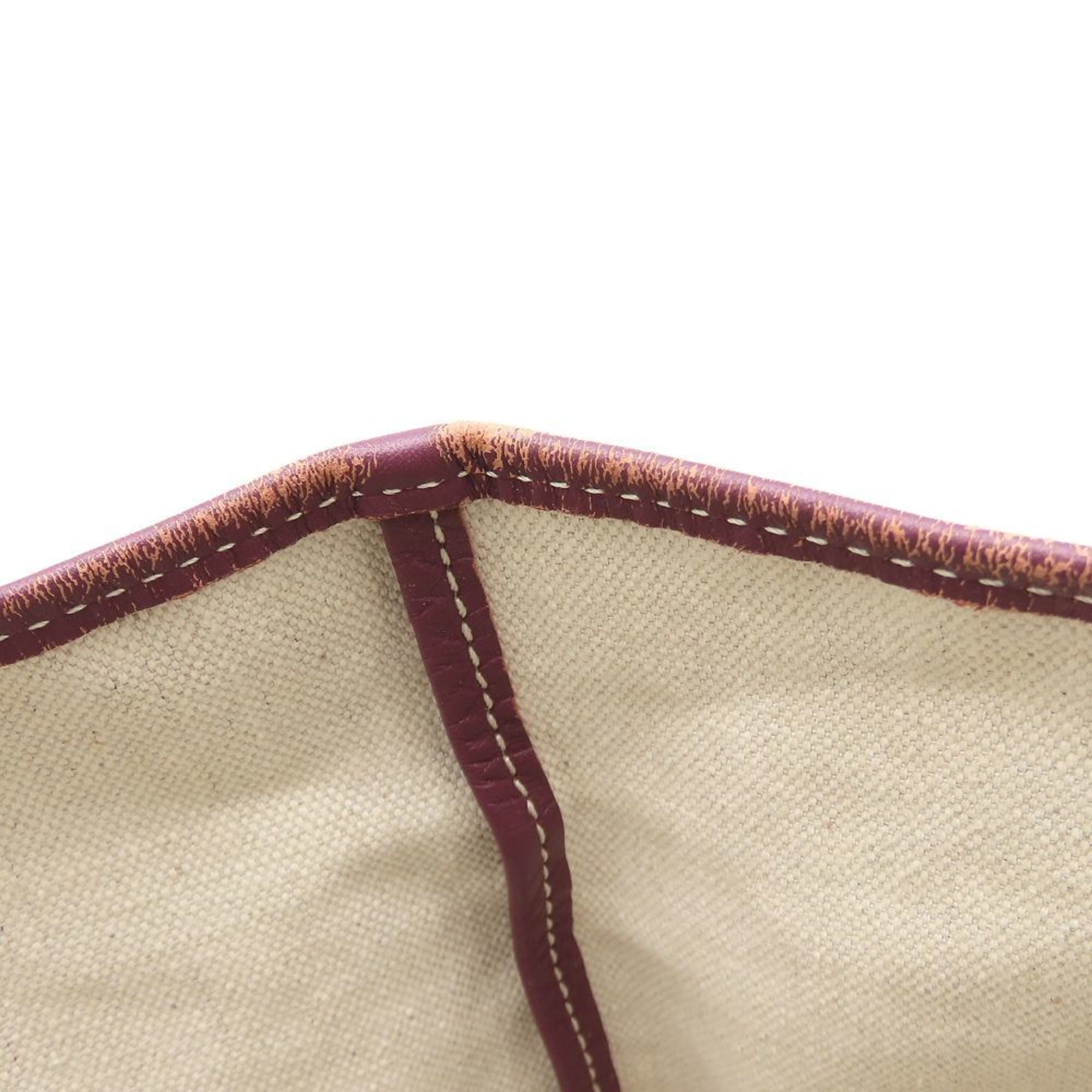 Goyard Burgundy Coated Canvas Leather Tote Bag (Pre-Owned)