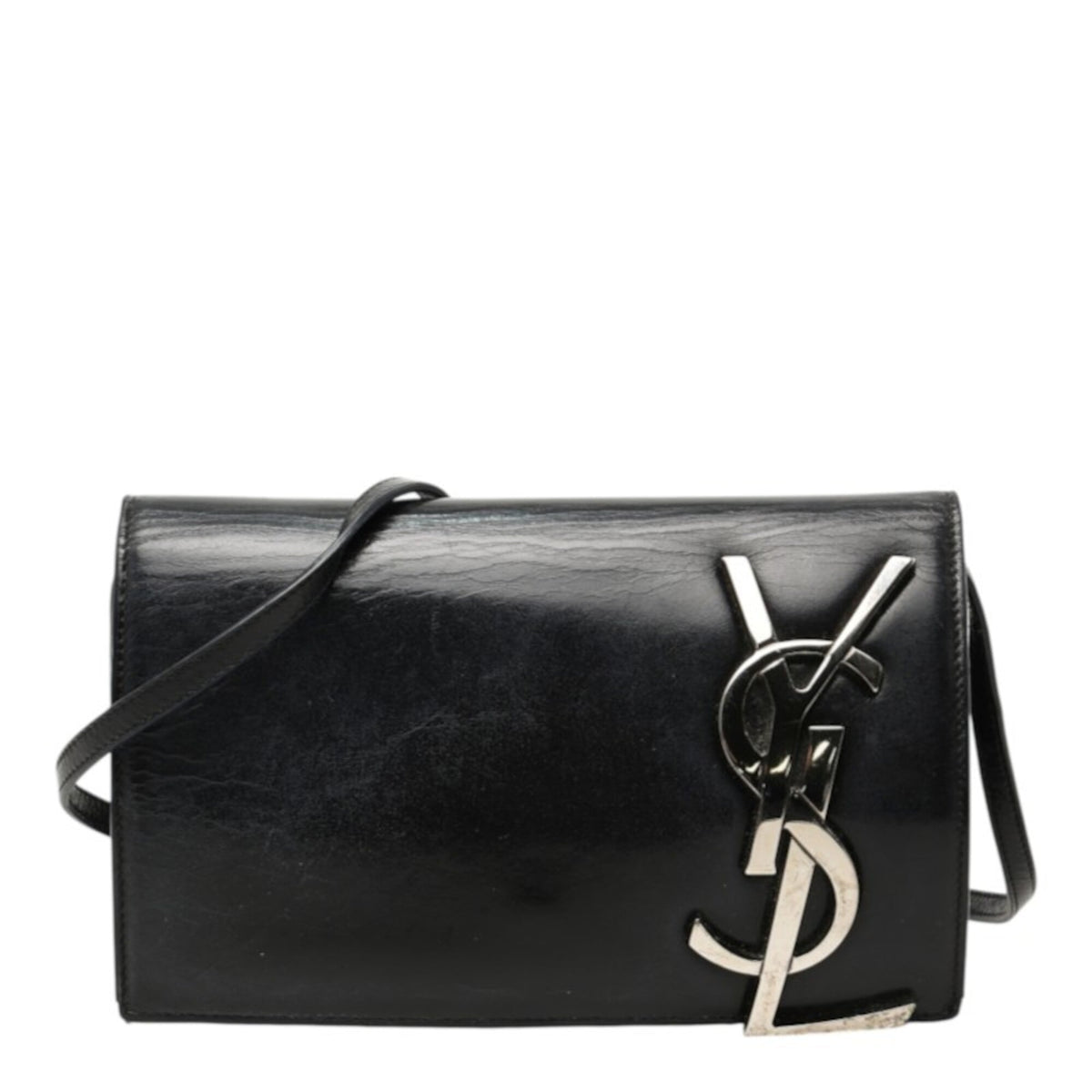 Saint Laurent Black Leather Shoulder Bag (Pre-Owned)