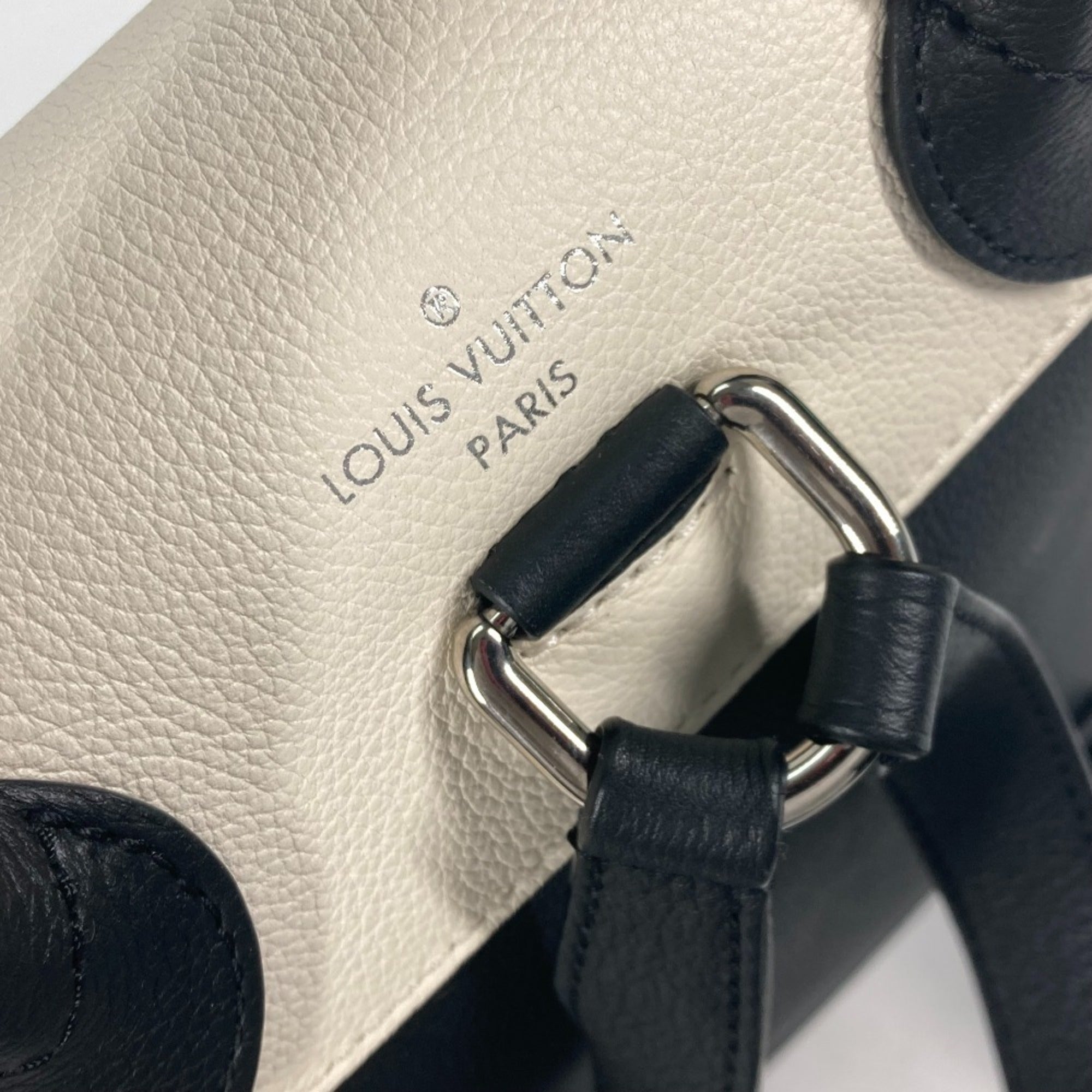 Louis Vuitton Black White Leather Backpack (Pre-Owned)