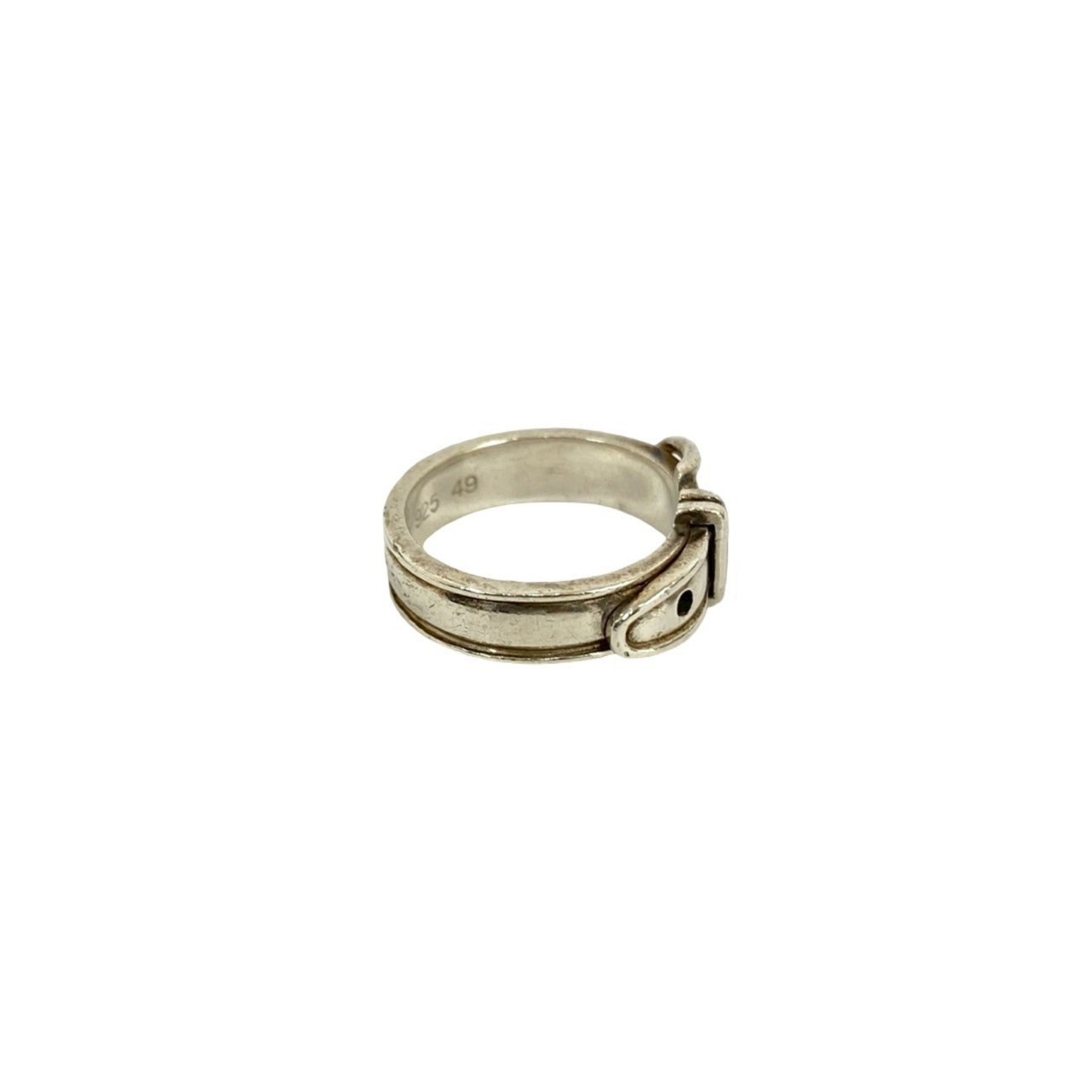 Hermes Silver Silver 925 Band Ring (Pre-Owned)