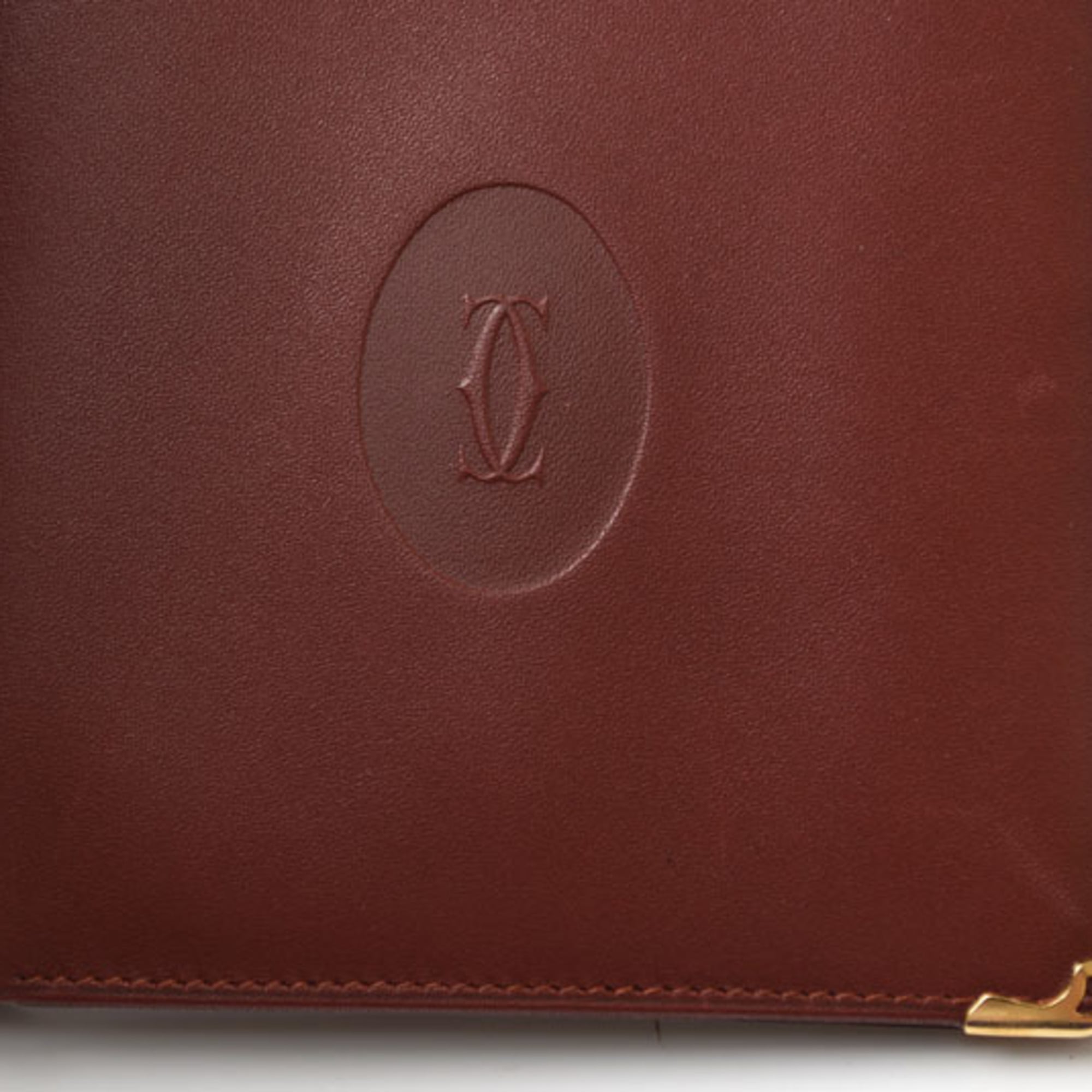 Cartier Bordeaux Leather Wallet (Bi-Fold) (Pre-Owned)