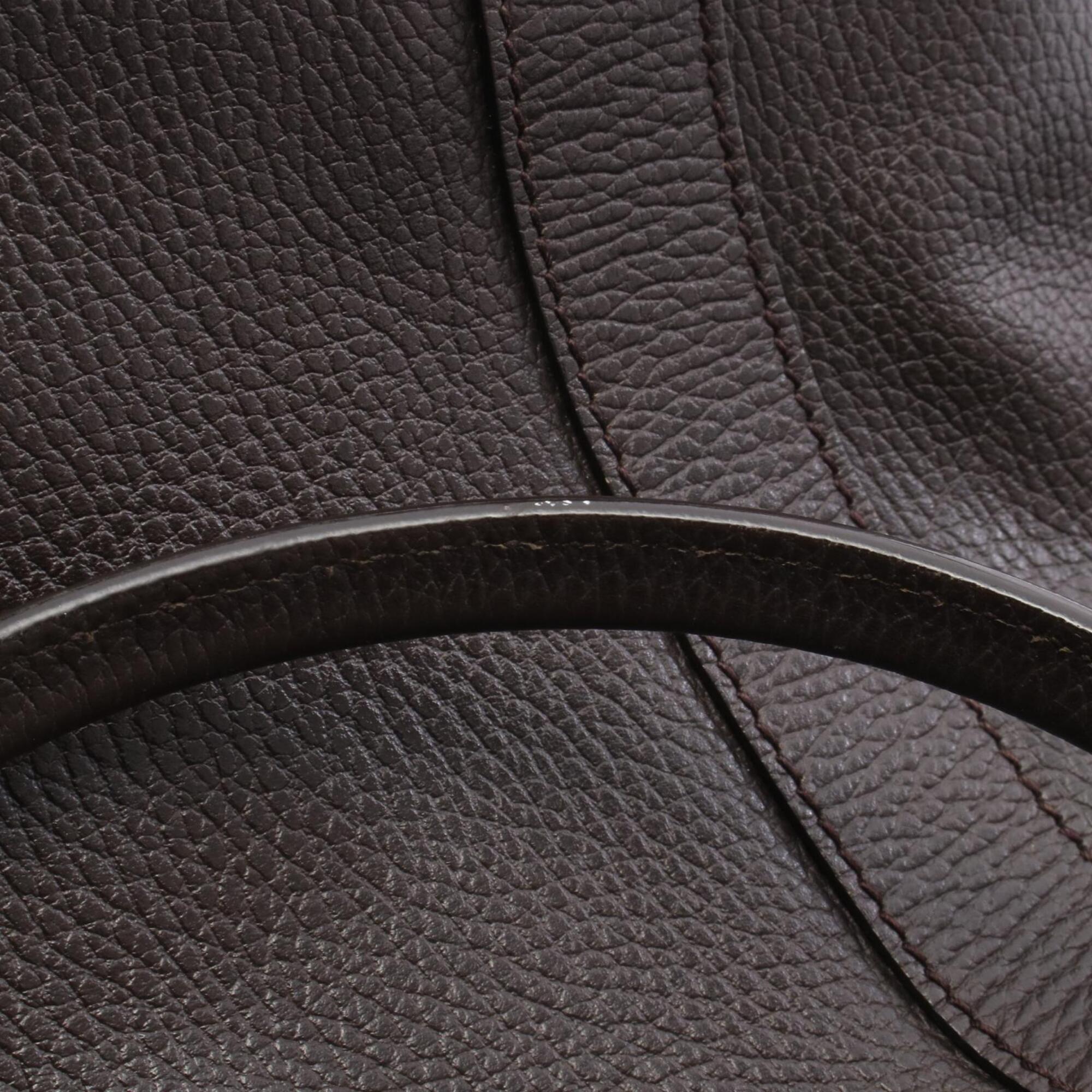 Gucci Brown Leather Handbag Tote Bag (Pre-Owned)