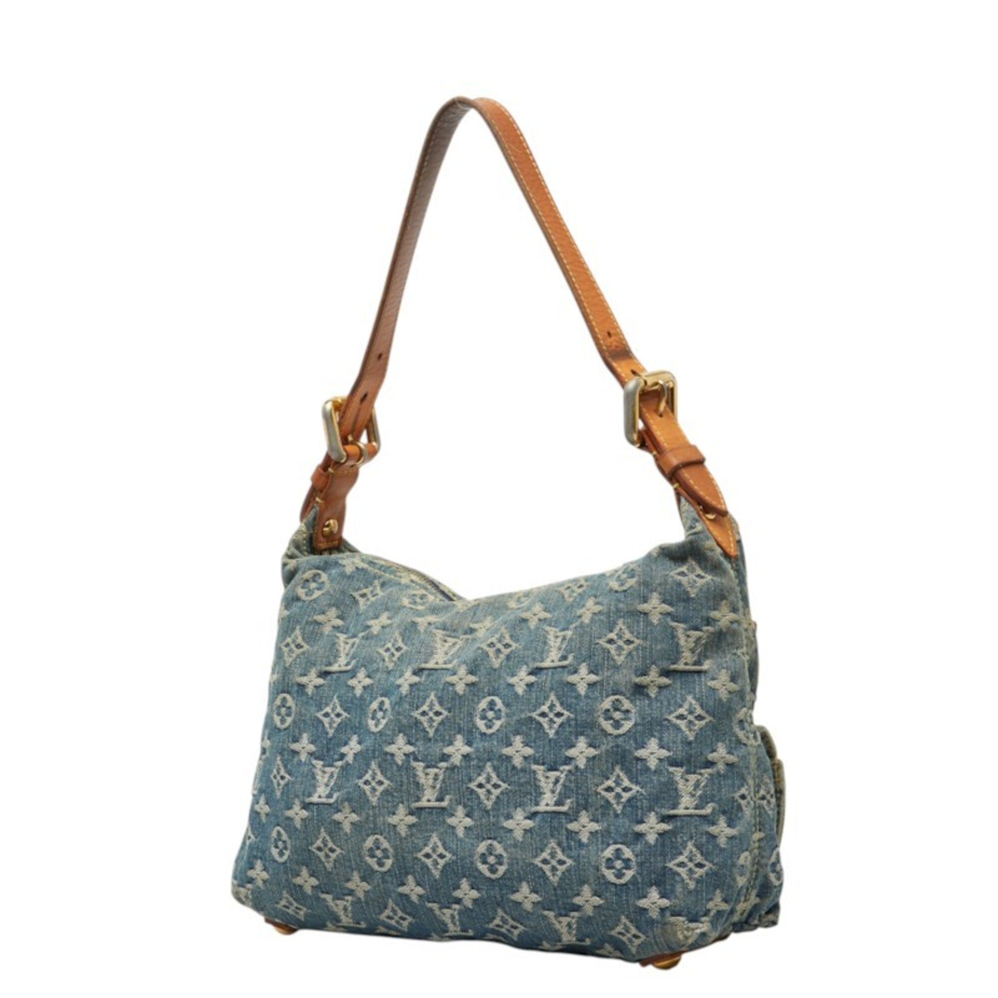 Louis Vuitton Monogram Denim Leather Shoulder Bag (Pre-Owned)