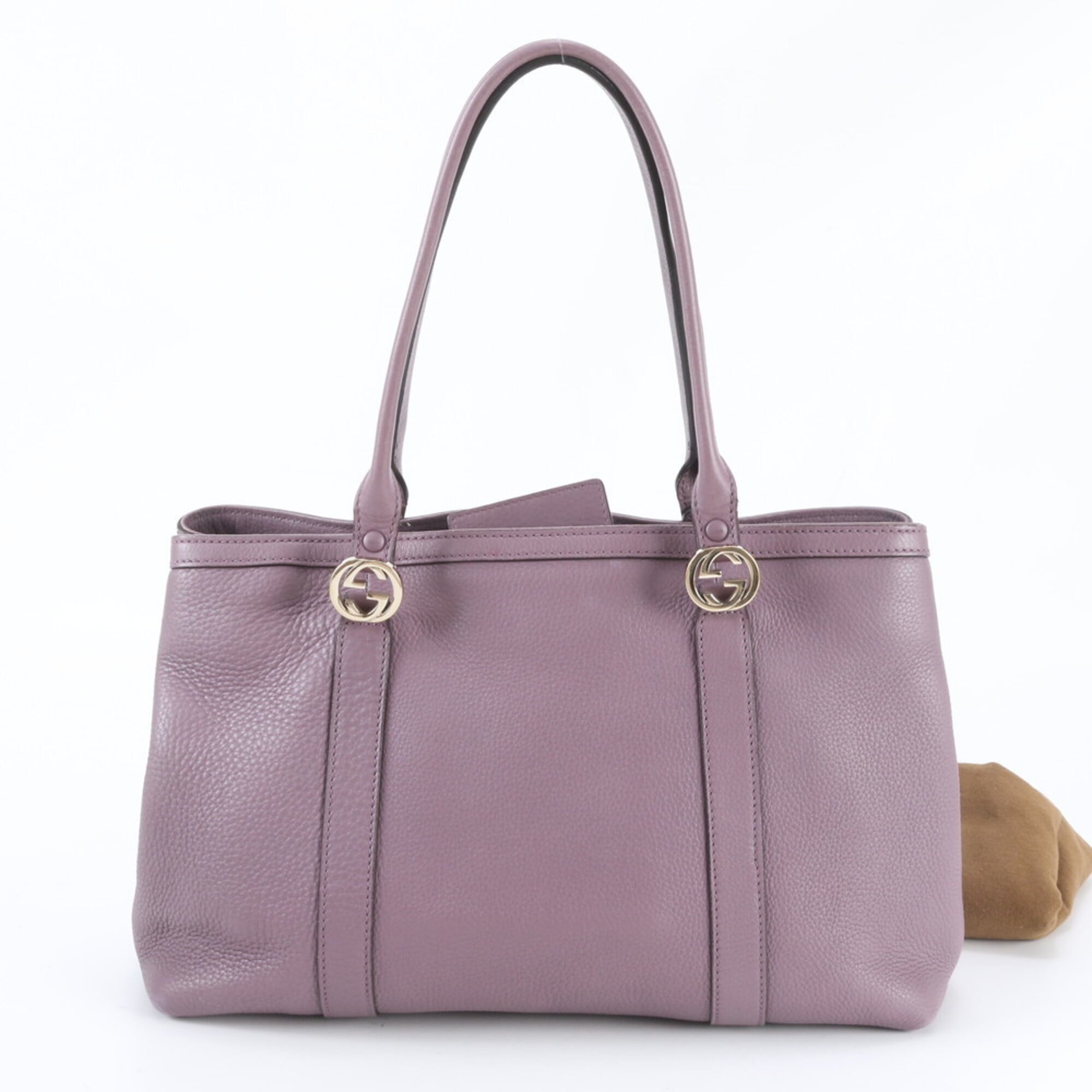 Gucci Miss Gg Purple Leather Handbag (Pre-Owned)