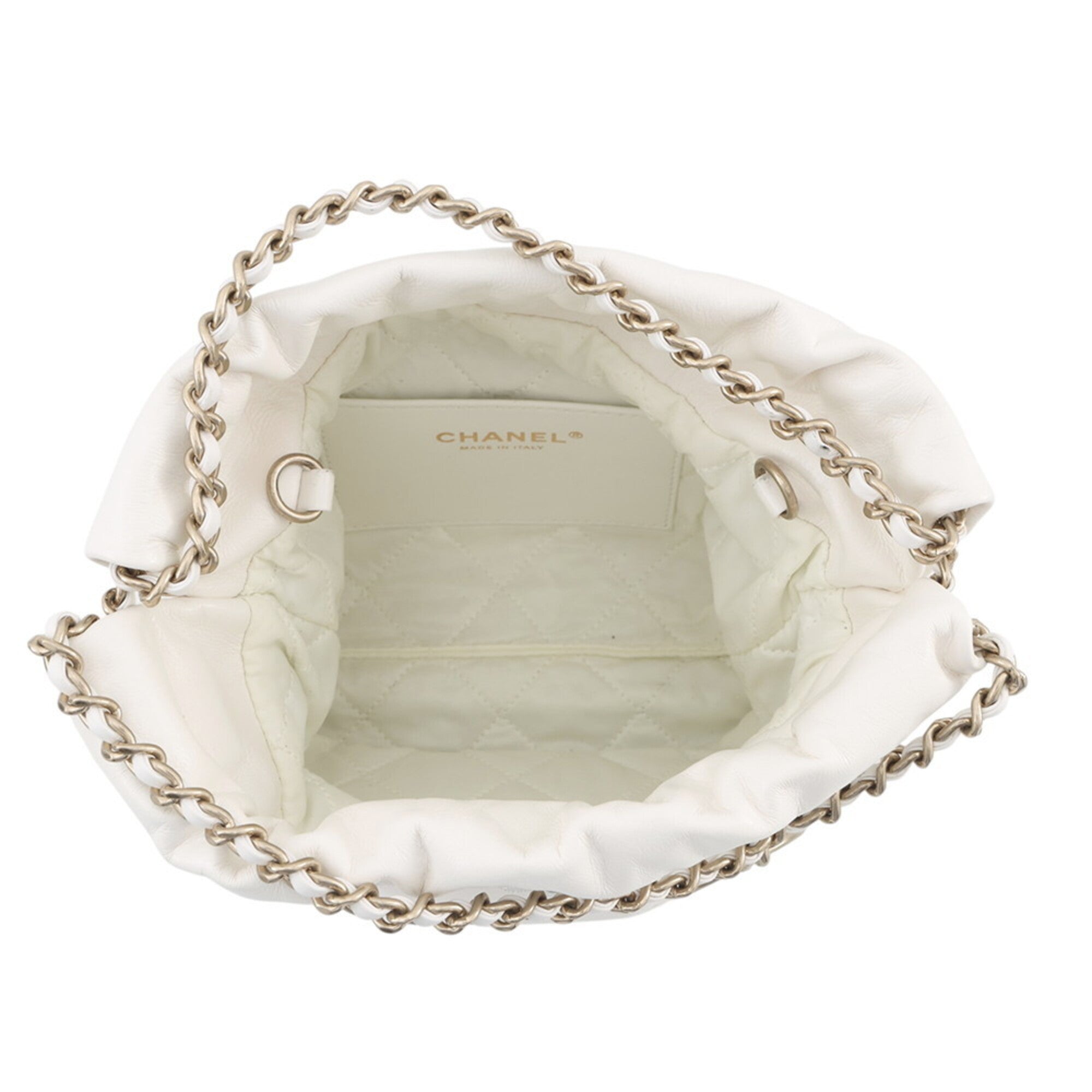 Chanel White Leather Handbag (Pre-Owned)