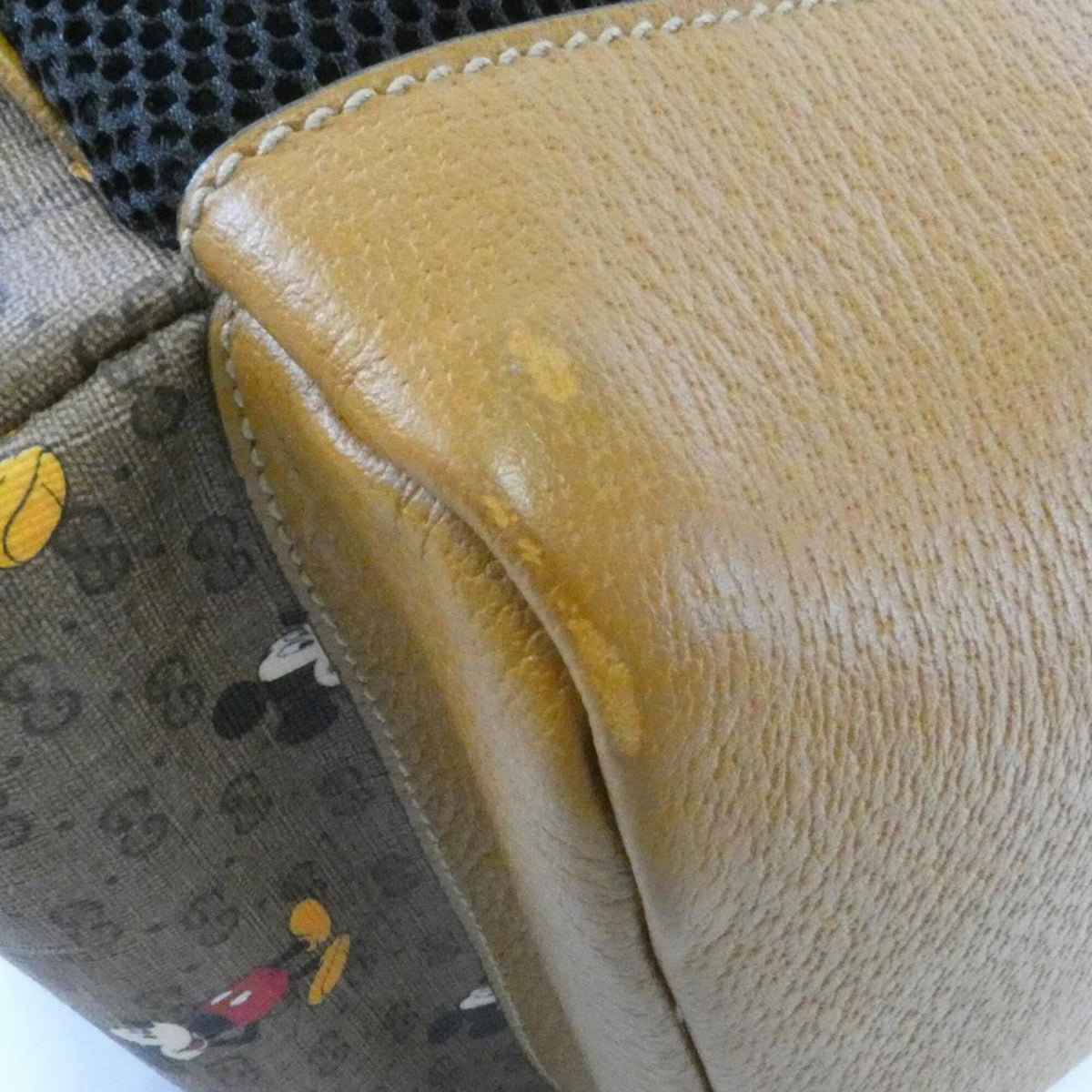 Gucci Beige Light Brown Gg Supreme Leather Backpack (Pre-Owned)