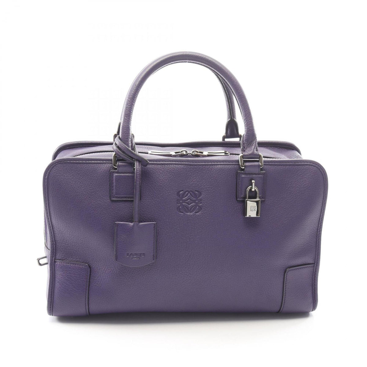 Loewe Purple Leather Handbag (Pre-Owned)