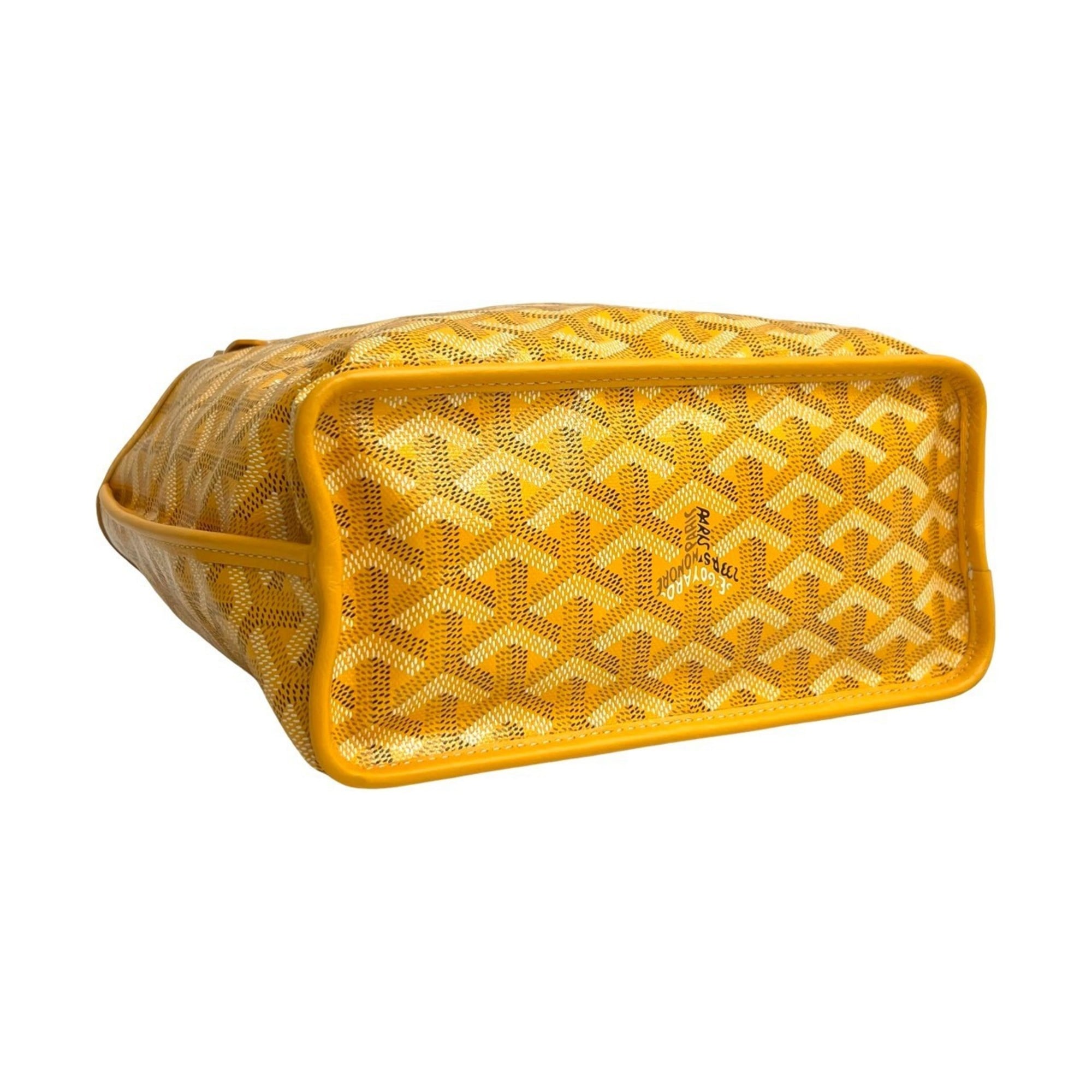 Goyard Yellow Leather Handbag Pouch Tote Bag (Pre-Owned)