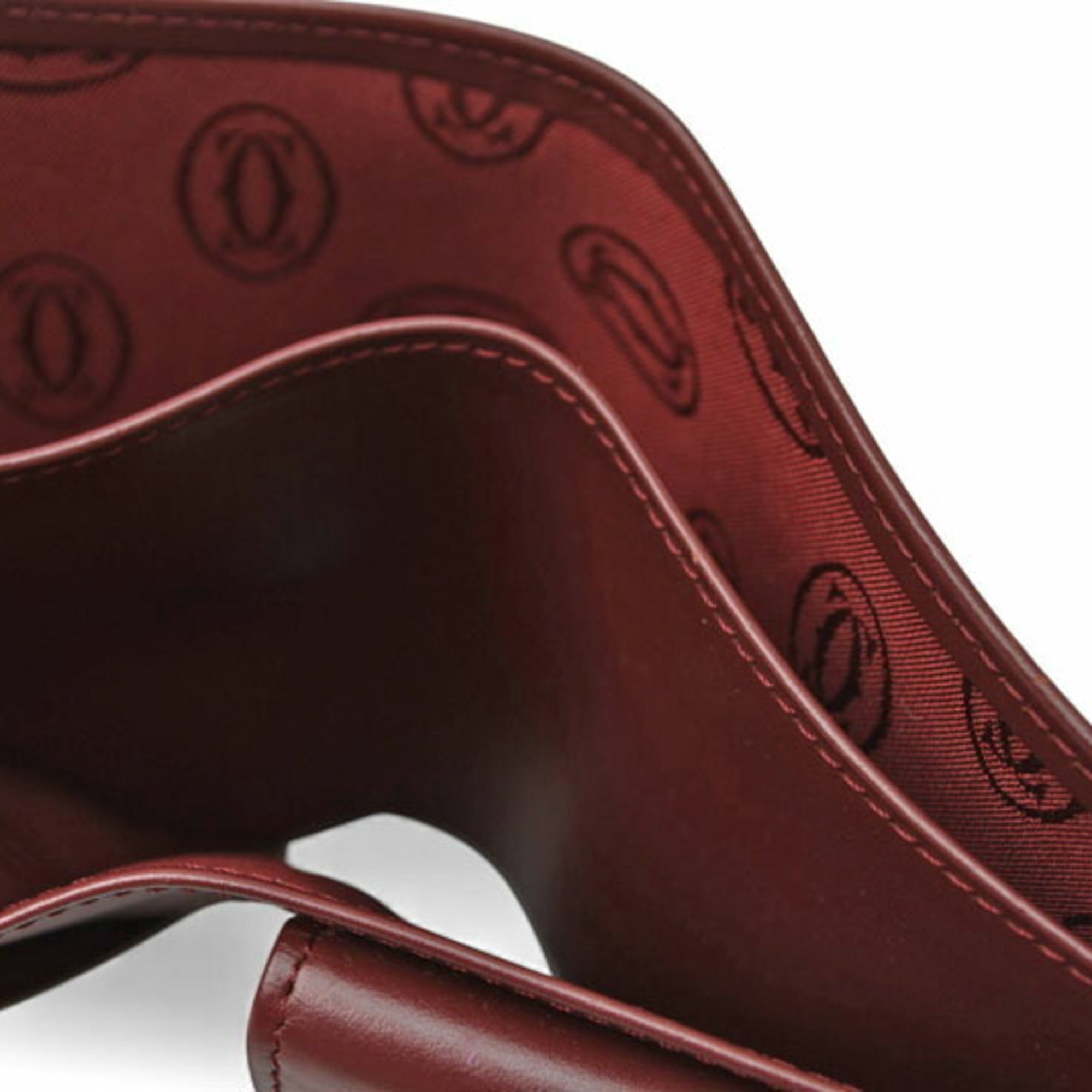 Cartier Bordeaux Leather Wallet (Bi-Fold) (Pre-Owned)