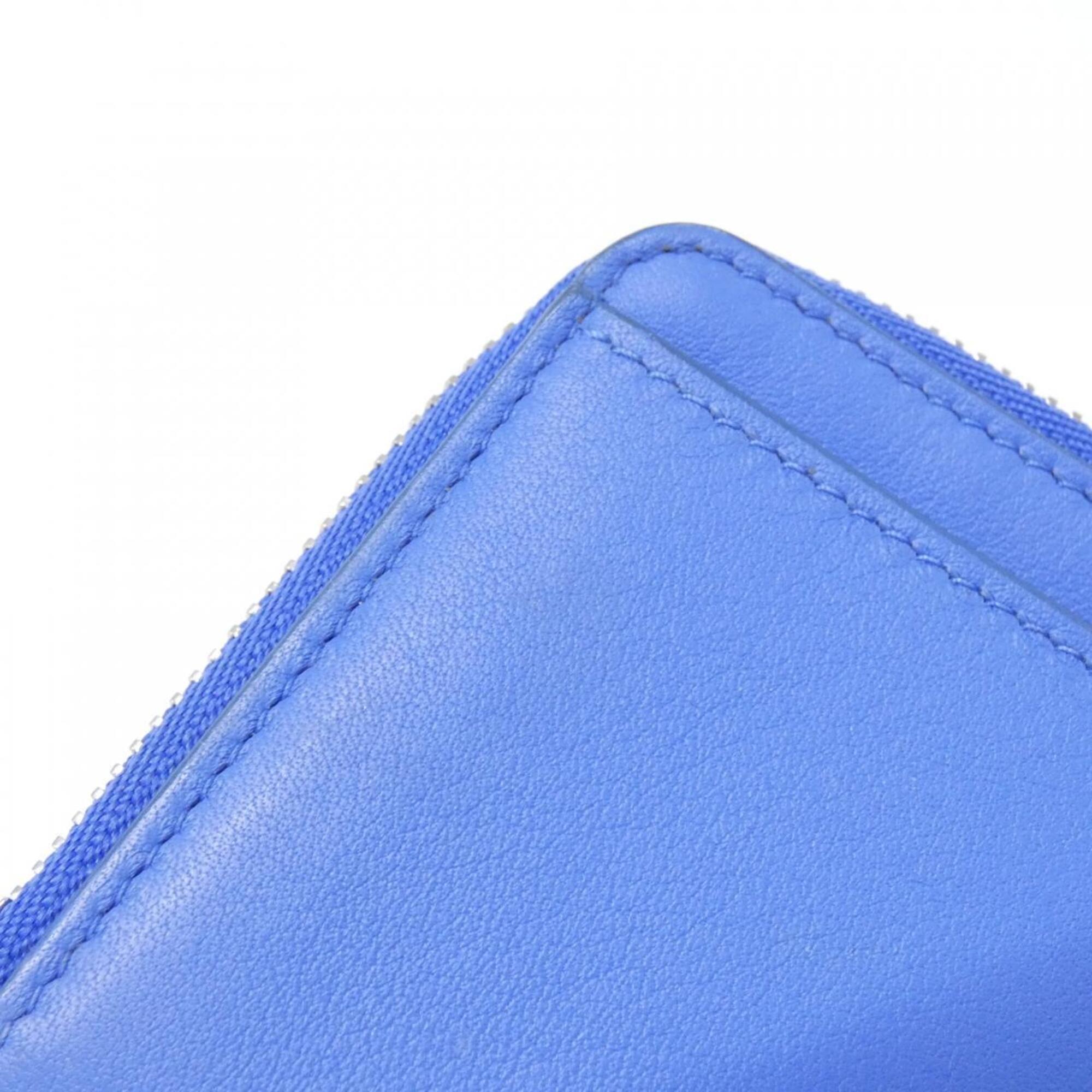 Loewe Blue Leather Coin Purse/Coin Case (Pre-Owned)