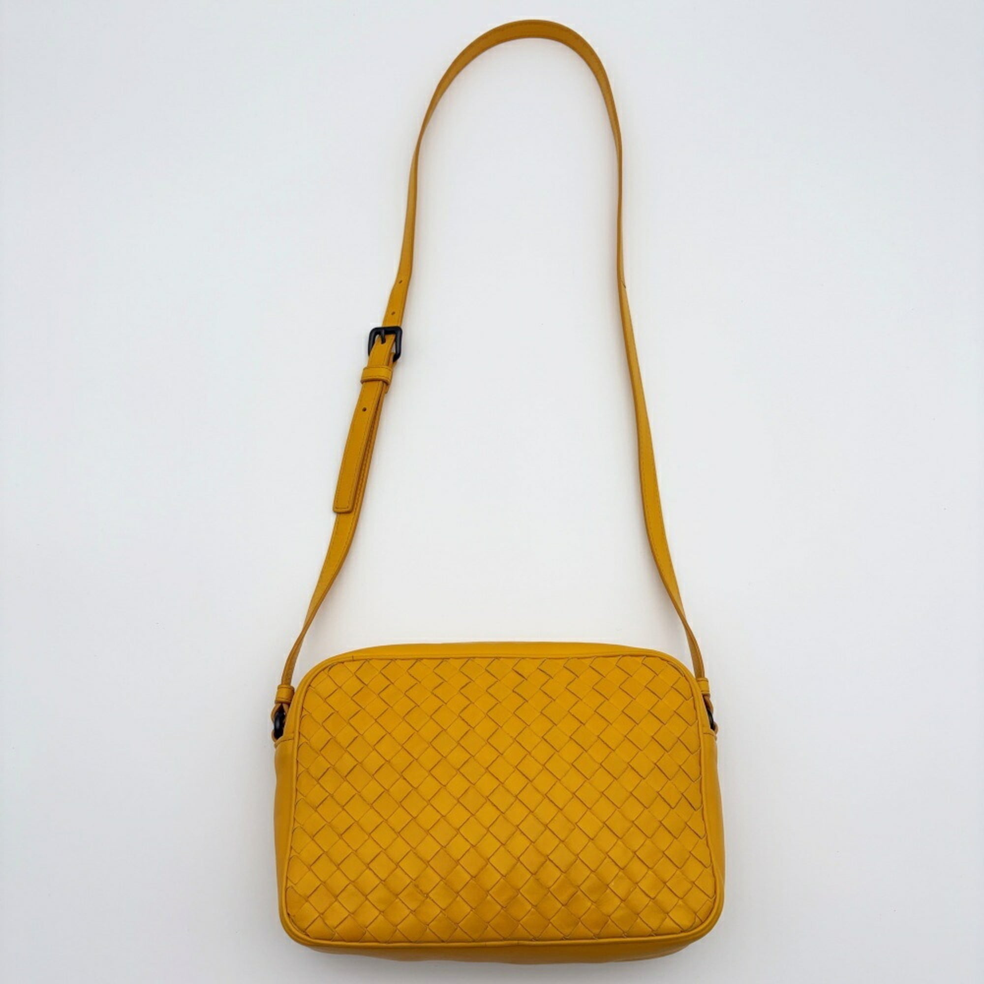 Bottega Veneta Yellow Leather Shoulder Bag (Pre-Owned)