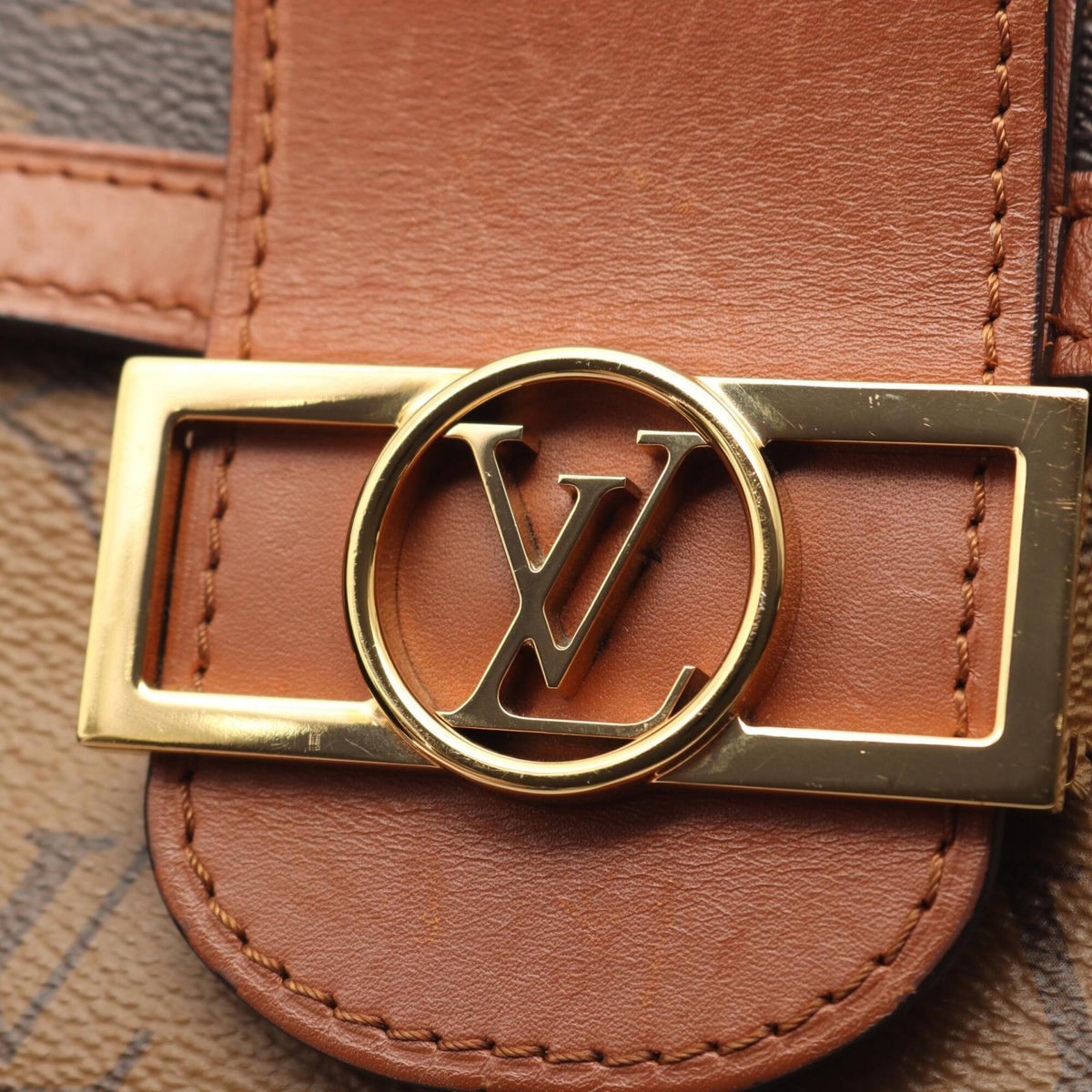 Louis Vuitton Brown Pvc Coated Canvas Leather Shoulder Bag (Pre-Owned)