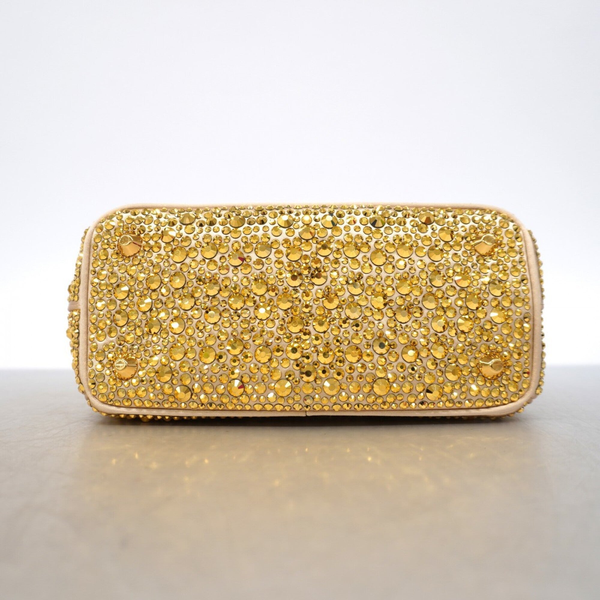 Prada Gold Satin Handbag (Pre-Owned)