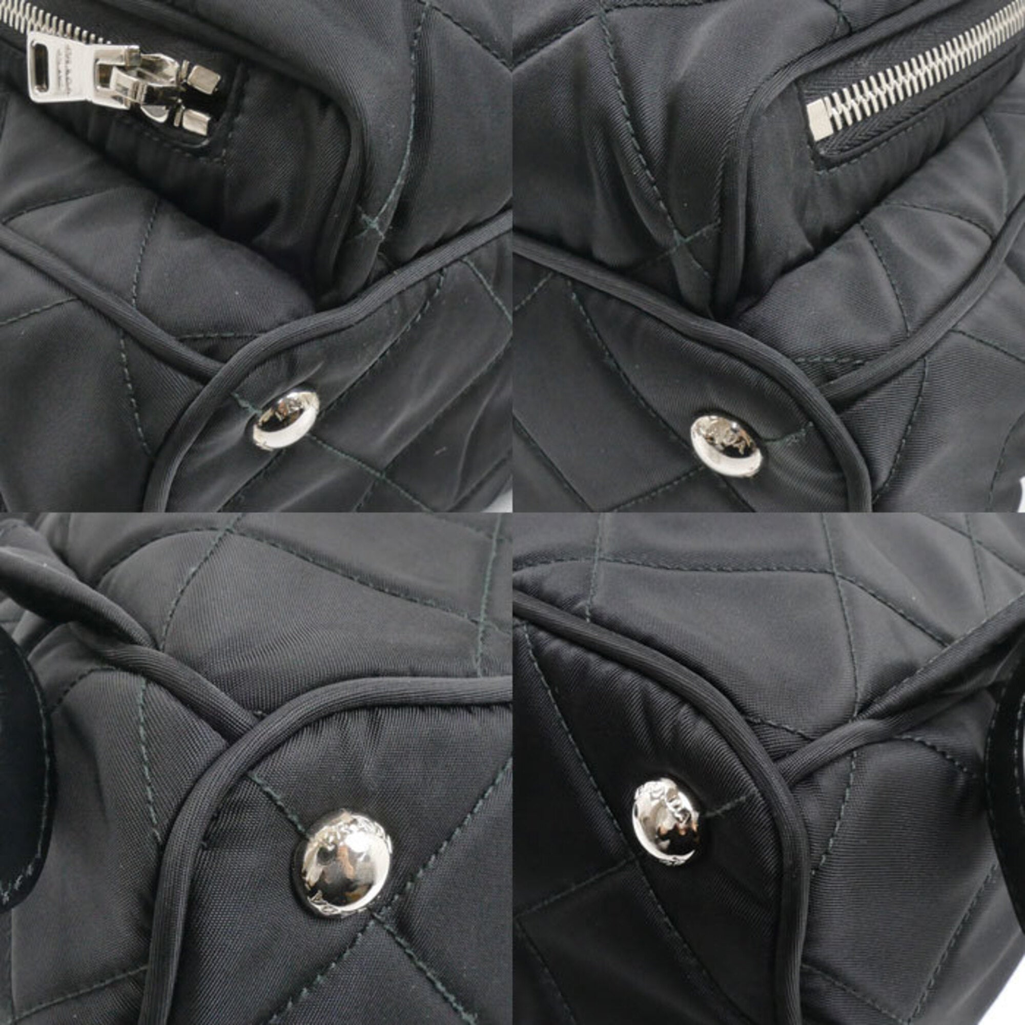 Prada Black Nylon Leather Backpack (Pre-Owned)