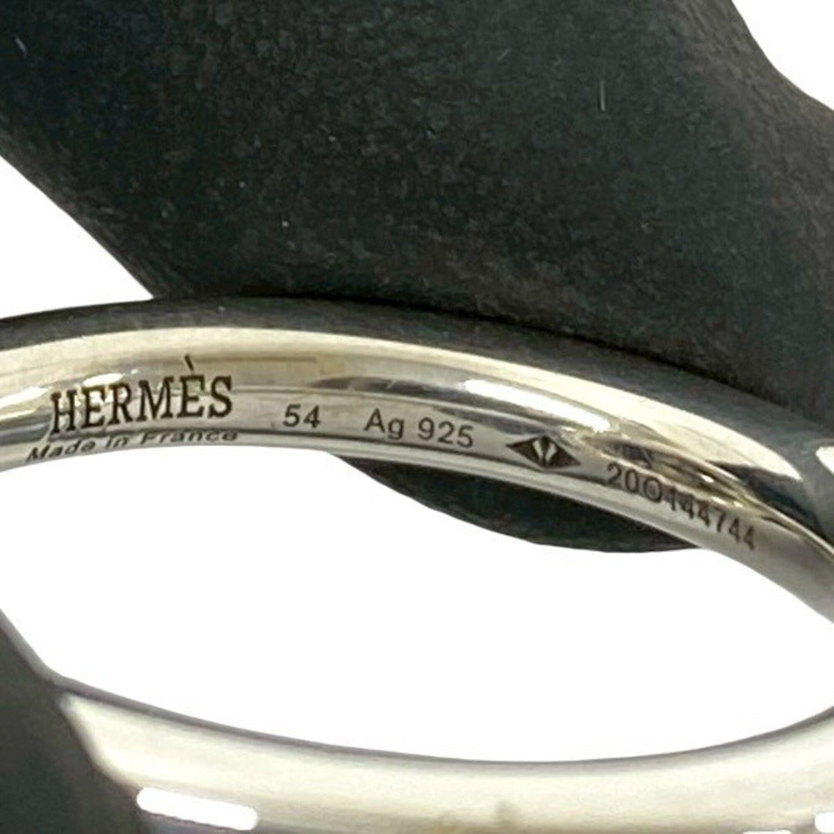 Hermes Silver Silver 925 Band Ring (Pre-Owned)