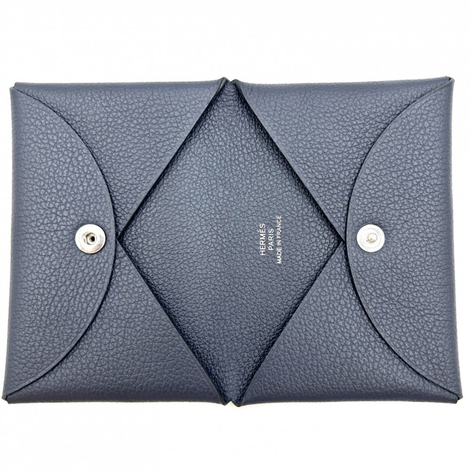 Hermes Navy Epsom Leather Coin Purse/Coin Case (Pre-Owned)