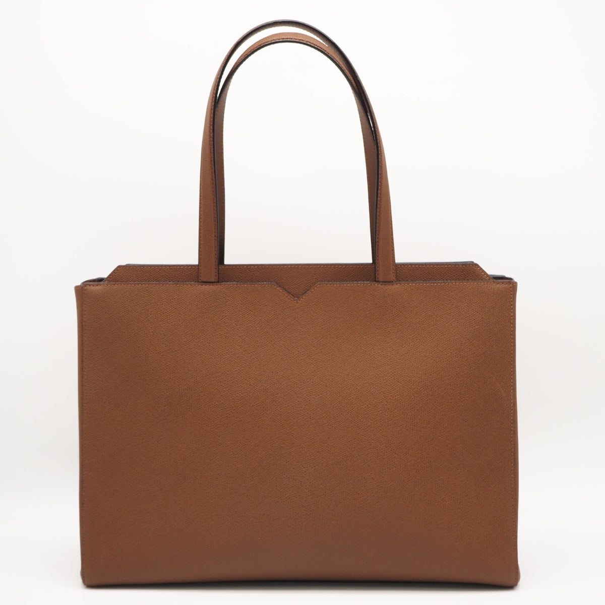 Valextra Brown Leather Handbag Shopping Bag (Pre-Owned)