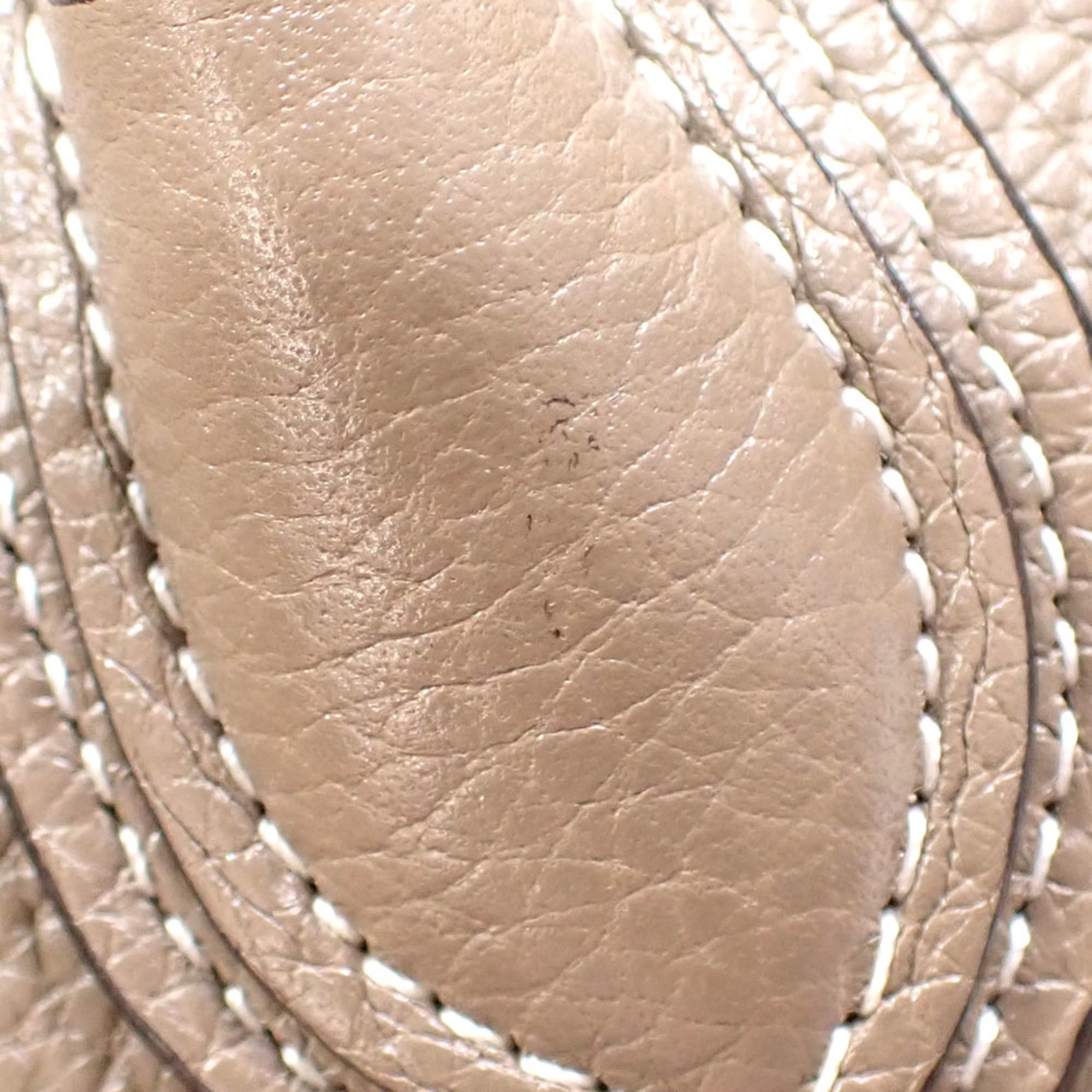 Celine Luggage Grayish Leather Handbag (Pre-Owned)