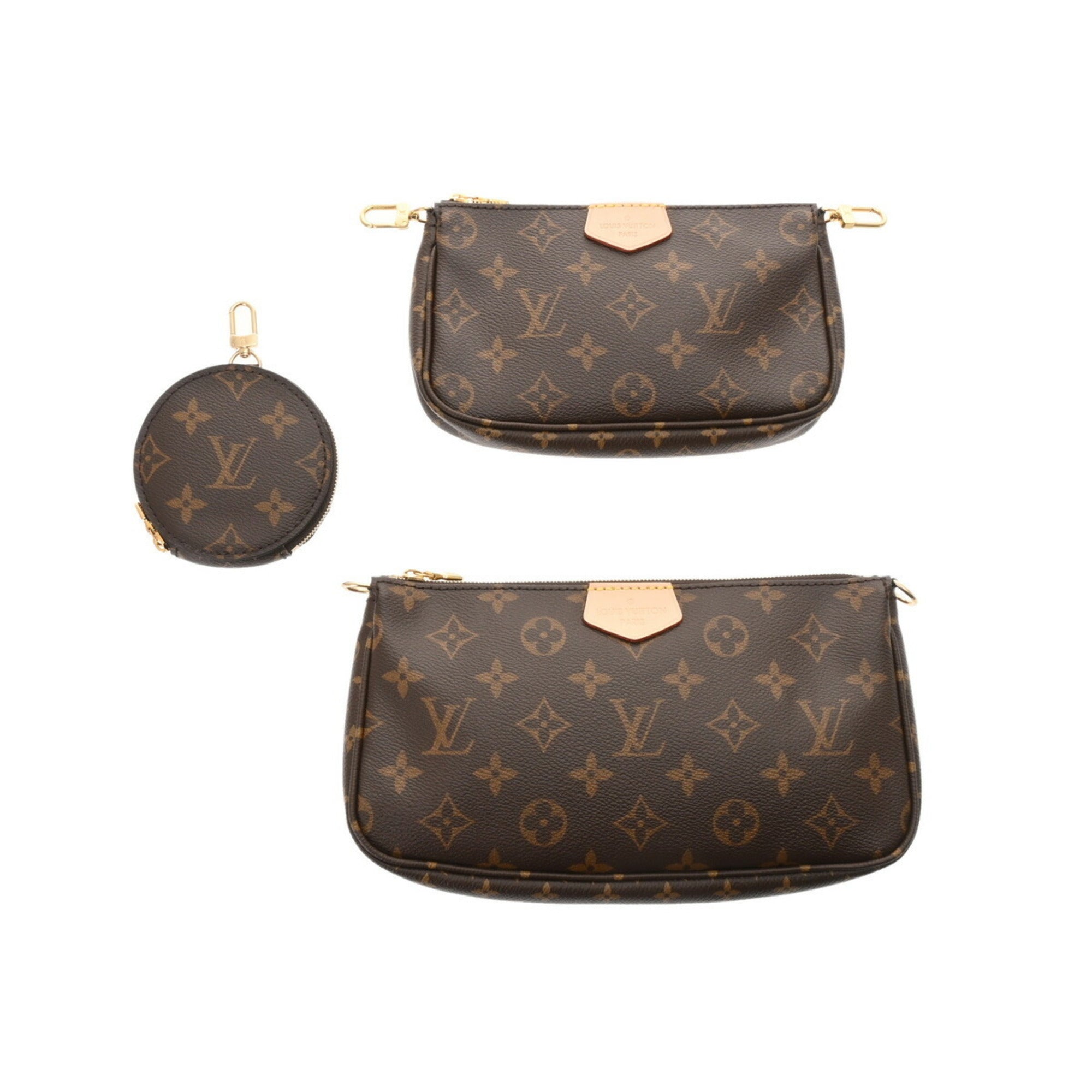 Louis Vuitton Khaki Monogram Pochette Shoulder Bag (Pre-Owned)