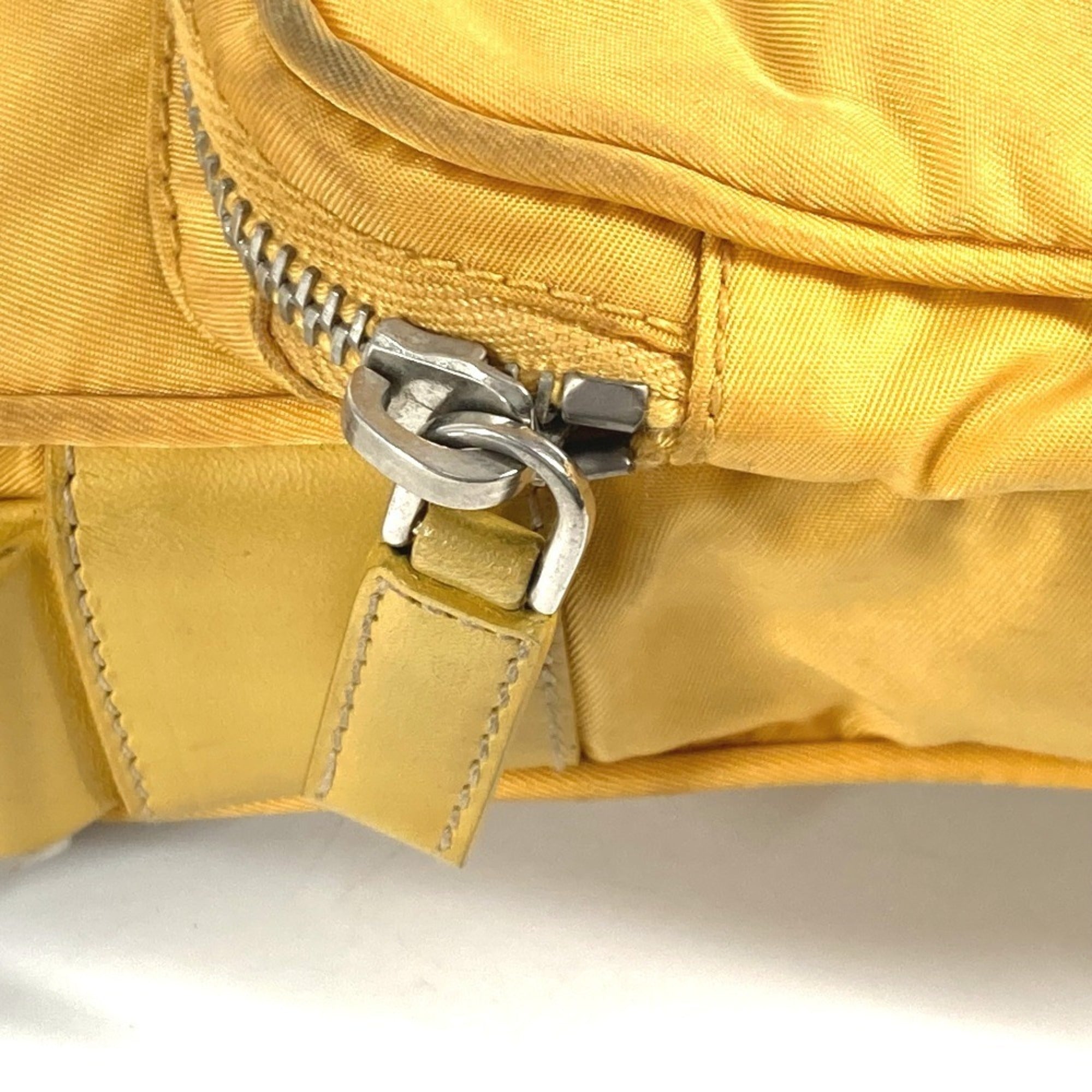 Prada Yellow Nylon Pochette Shoulder Bag (Pre-Owned)