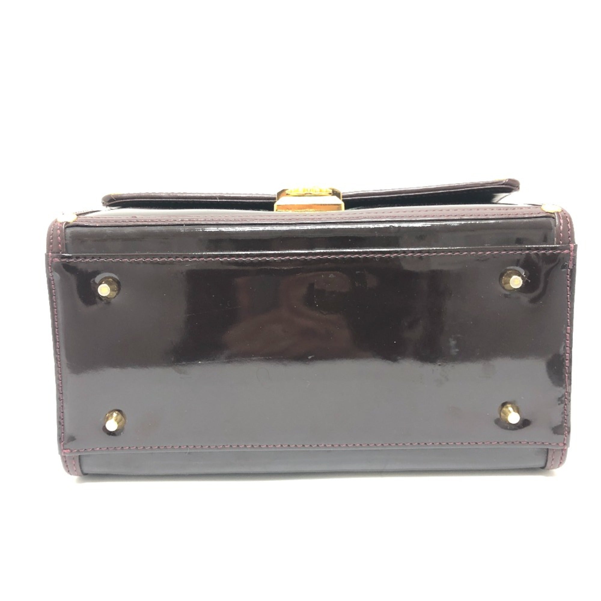 Versace Purple Patent Leather Handbag (Pre-Owned)