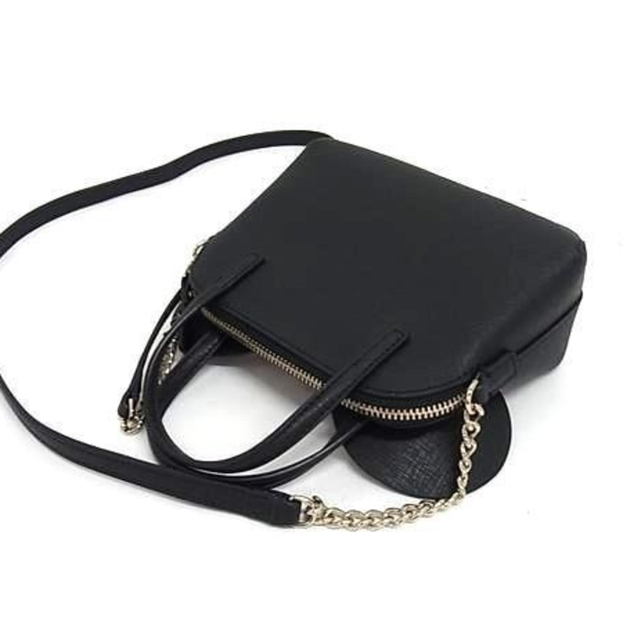 Kate Spade Black Red Color Leather Handbag Shoulder Bag (Pre-Owned)