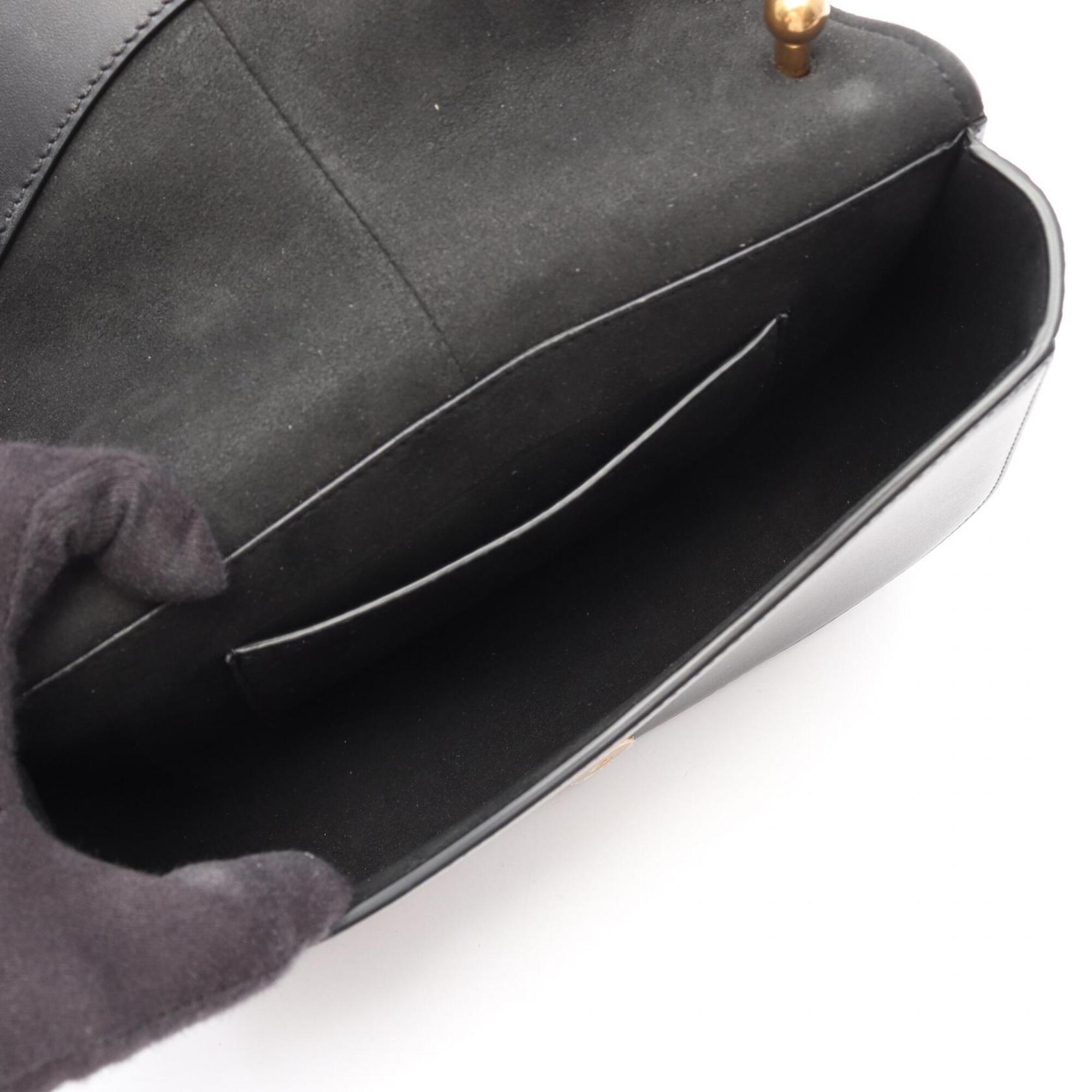 Fendi Black Leather Handbag Shoulder Bag (Pre-Owned)
