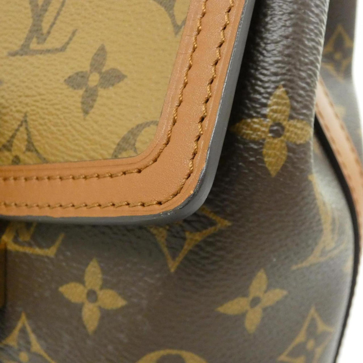 Louis Vuitton Marron Coated Canvas Backpack (Pre-Owned)