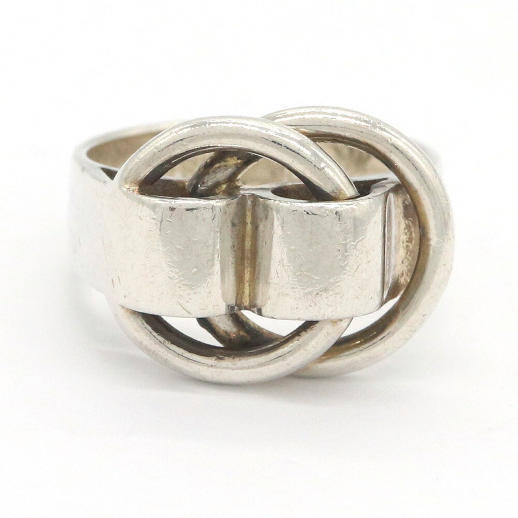 Hermes Sterling Silver 925 Band Ring (Pre-Owned)