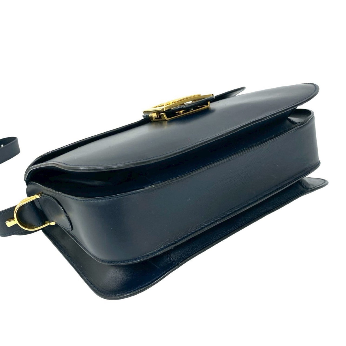 Celine Navy Leather Pochette Shoulder Bag (Pre-Owned)