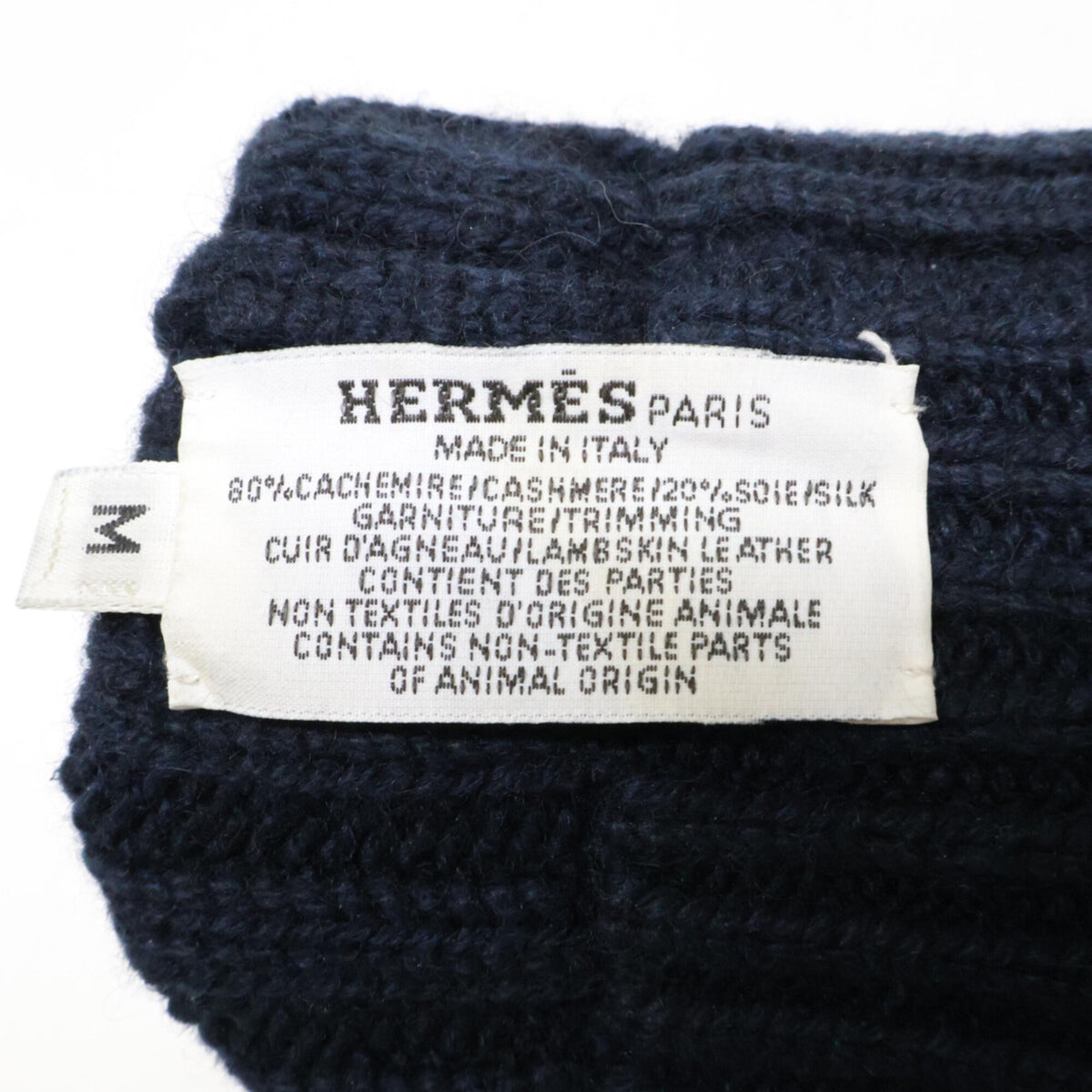 Hermes Navy Cashmere Warm Gloves (Pre-Owned)