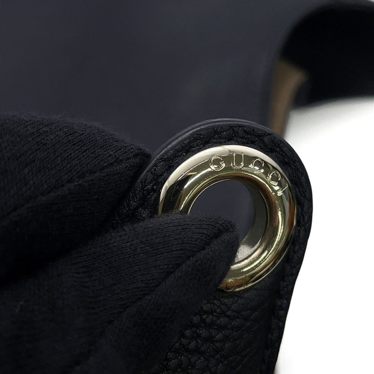 Gucci Black Leather Shoulder Bag (Pre-Owned)