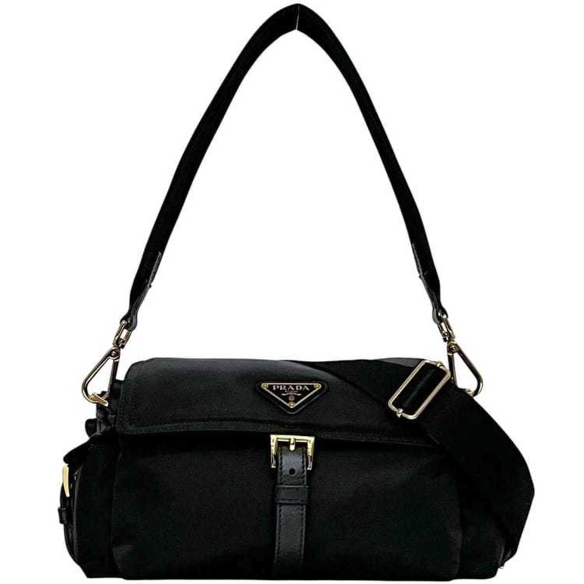 Prada Black Nero Nylon Shoulder Bag (Pre-Owned)