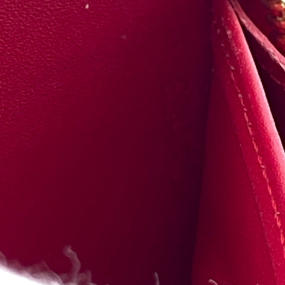 Louis Vuitton Monogram Vernis Red Color Monogram Vernis Long Wallet (Bi-Fold) (Pre-Owned)