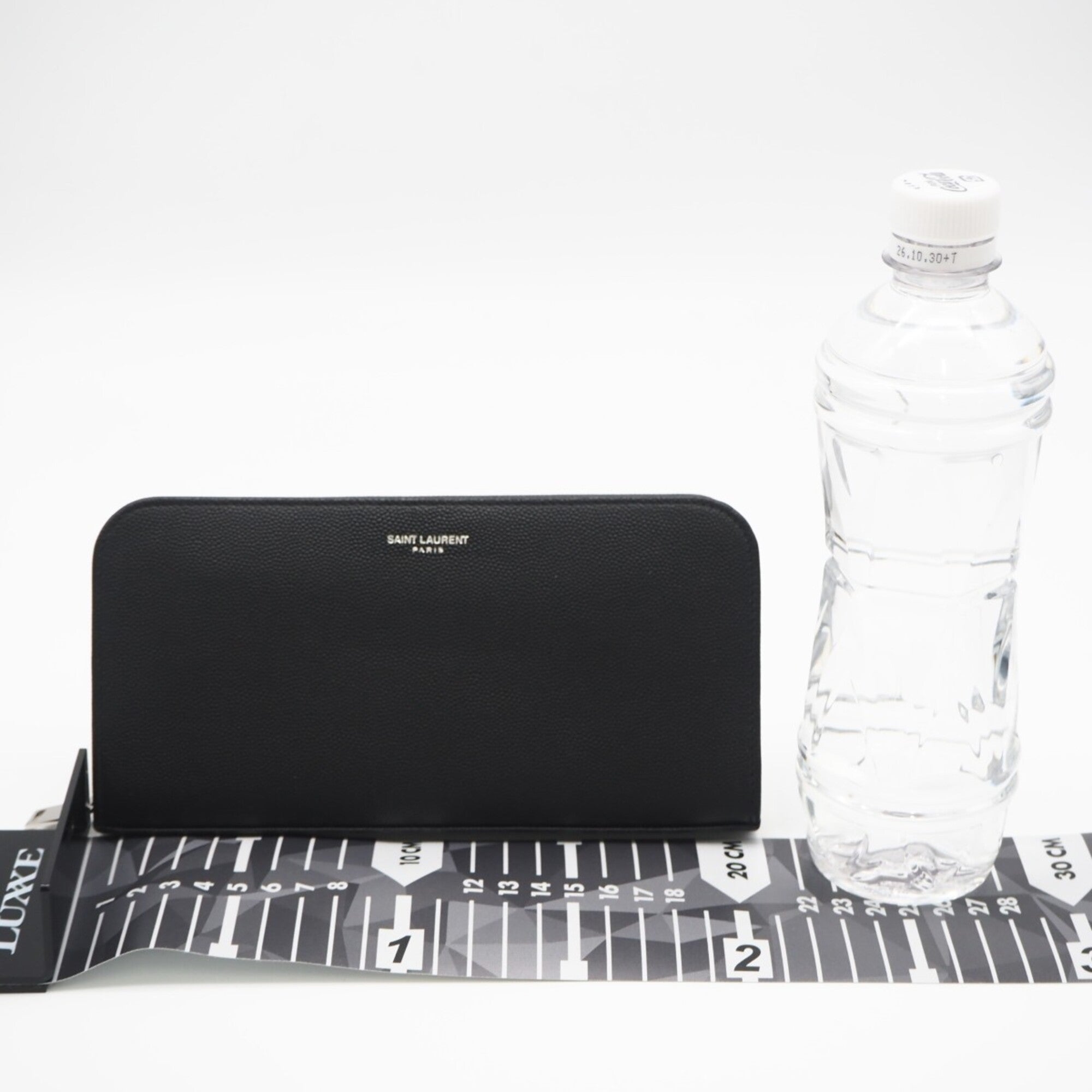 Yves Saint Laurent Black Leather Long Wallet (Bi-Fold) (Pre-Owned)