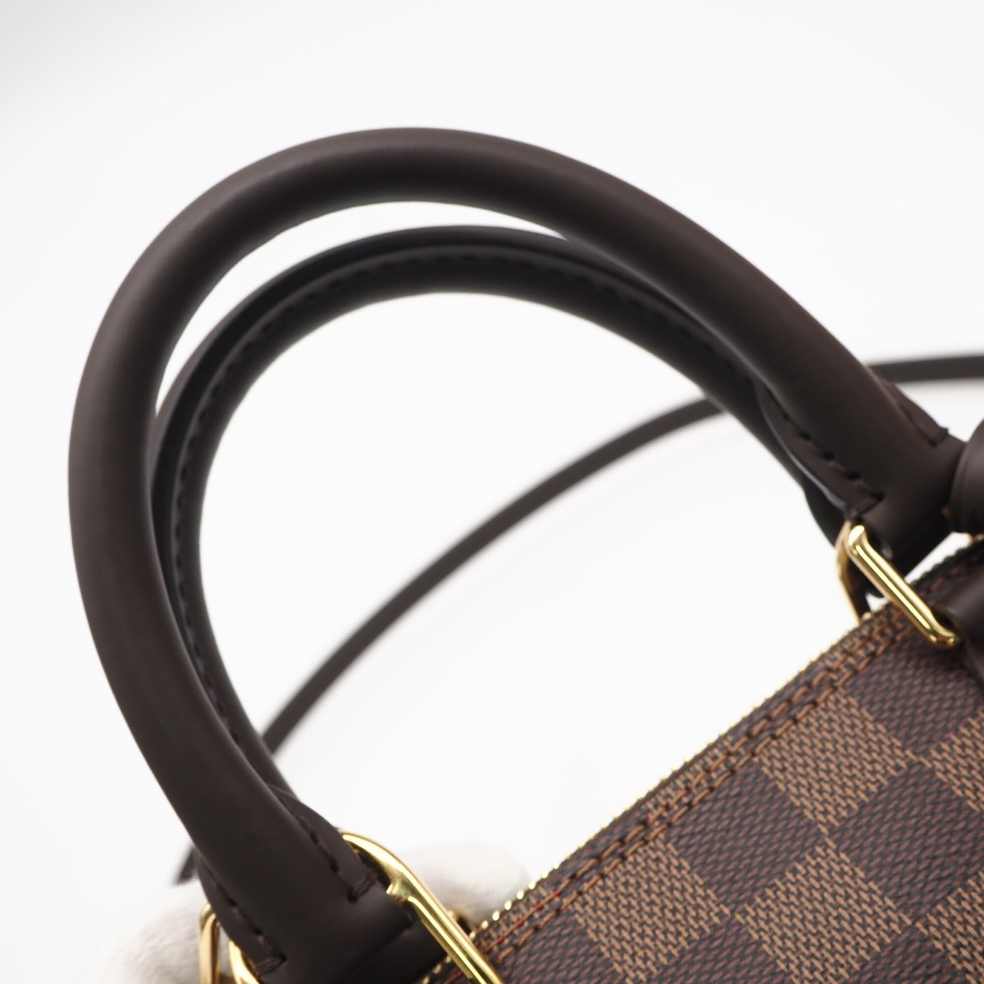 Louis Vuitton Damier Beige Brown Coated Canvas Leather Handbag (Pre-Owned)