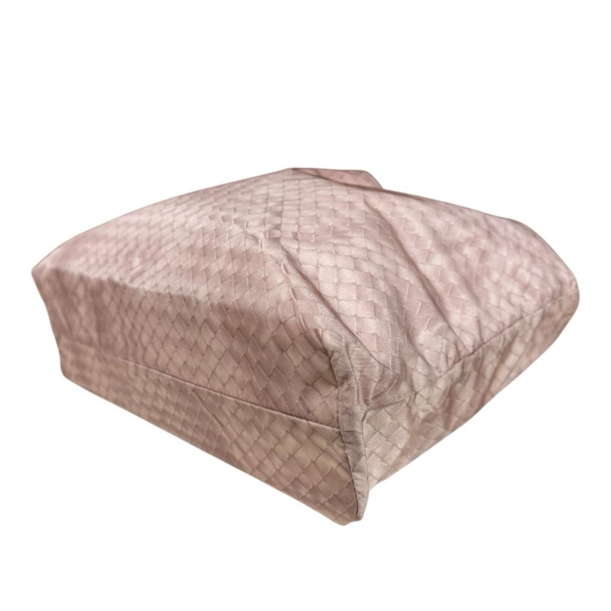 Bottega Veneta Intrecciolusion Pink Nylon Tote Bag (Pre-Owned)