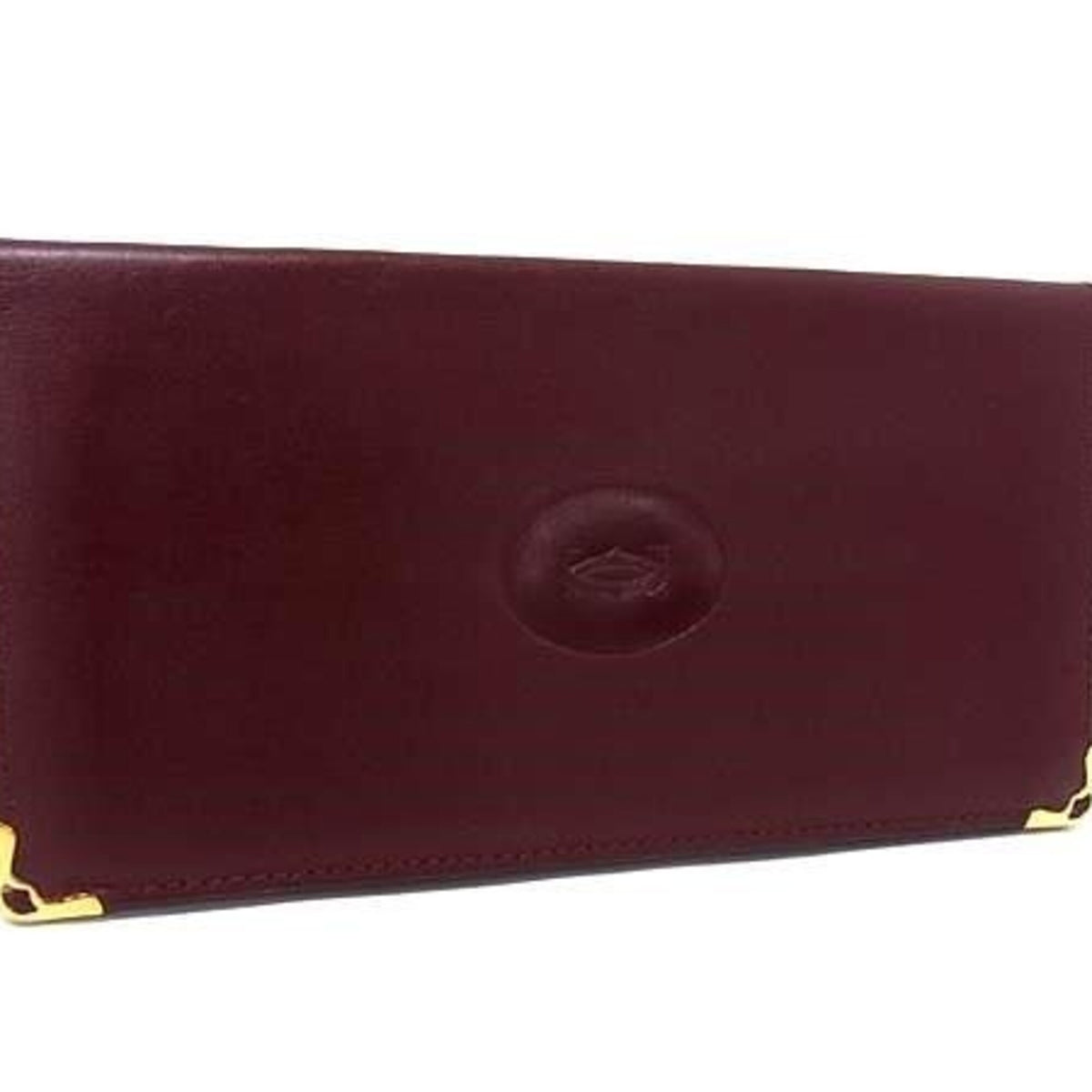 Cartier Bordeaux Leather Bill Wallet (Bi-Fold) (Pre-Owned)