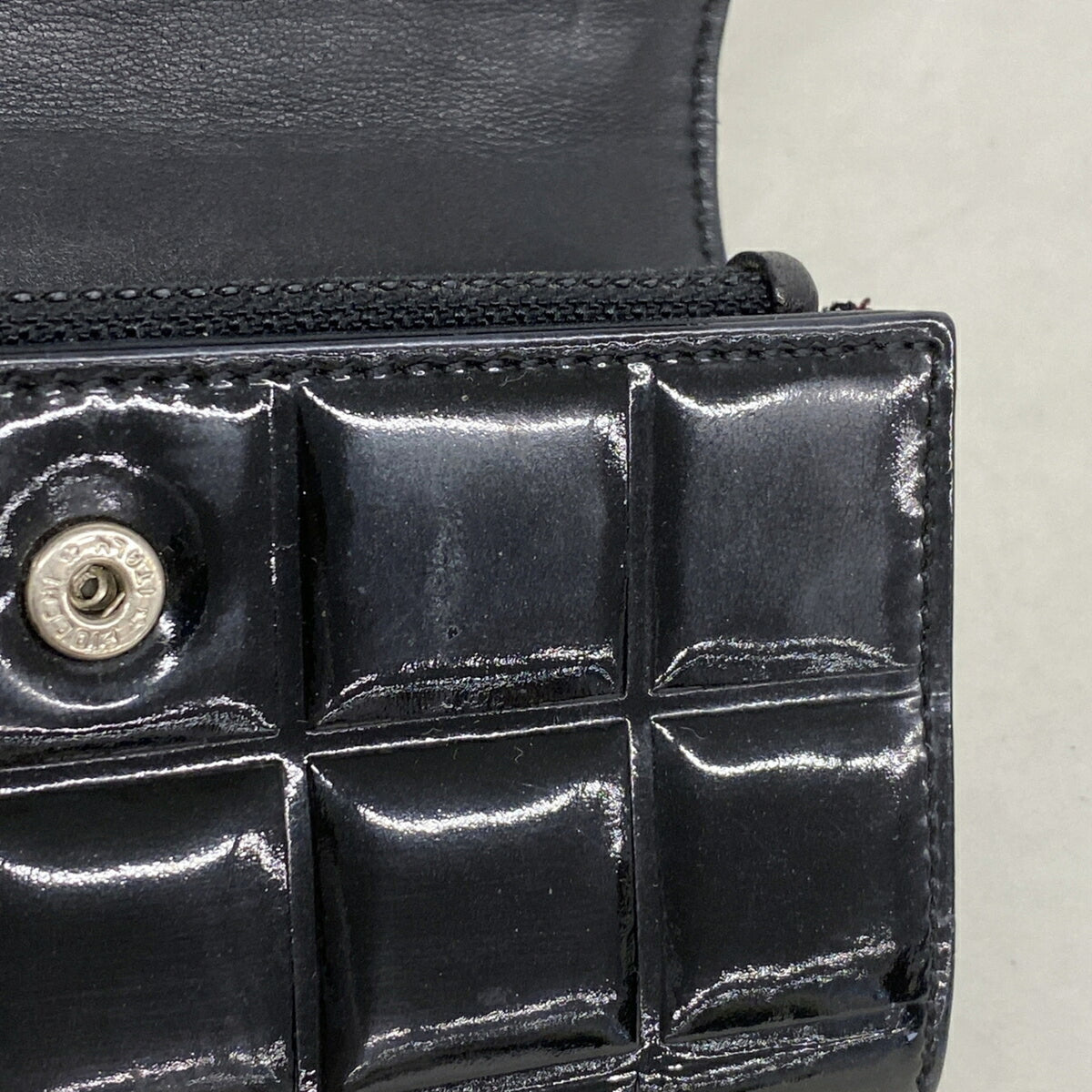 Chanel Black Patent Leather Coin Purse/Coin Case (Pre-Owned)