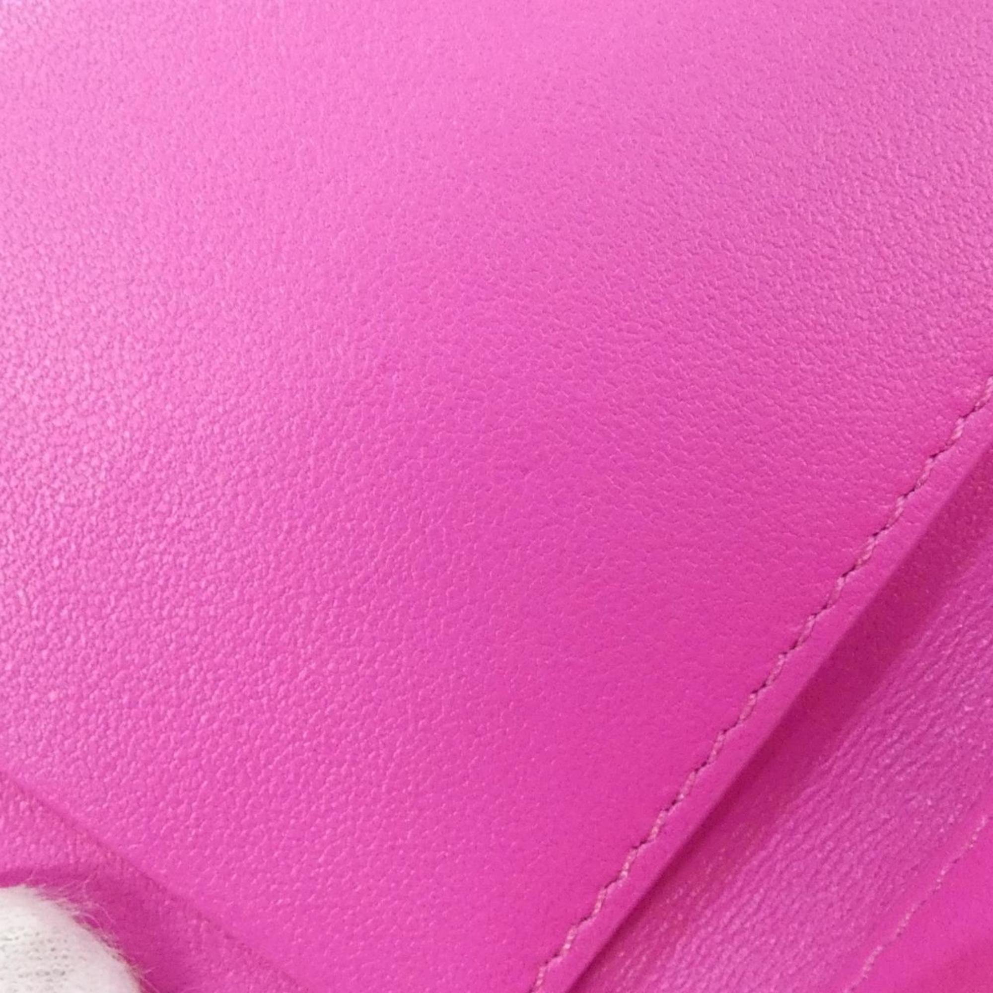 Christian Dior Pink Leather Wallet (Tri-Fold) (Pre-Owned)