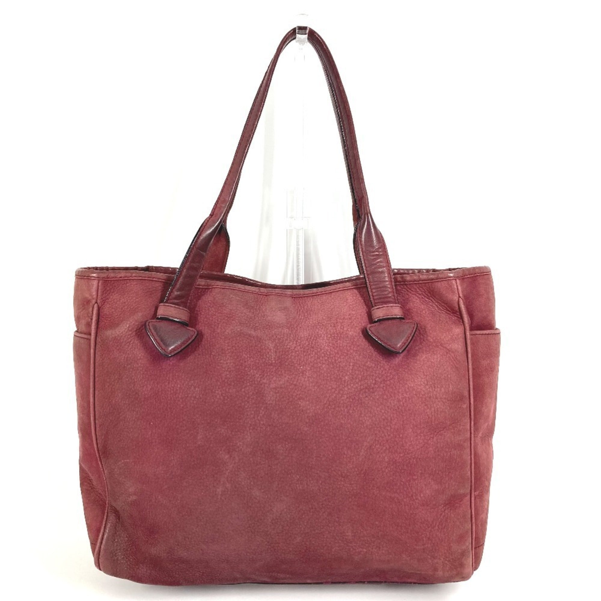 Loewe Bordeaux Leather Shoulder Bag Tote Bag (Pre-Owned)