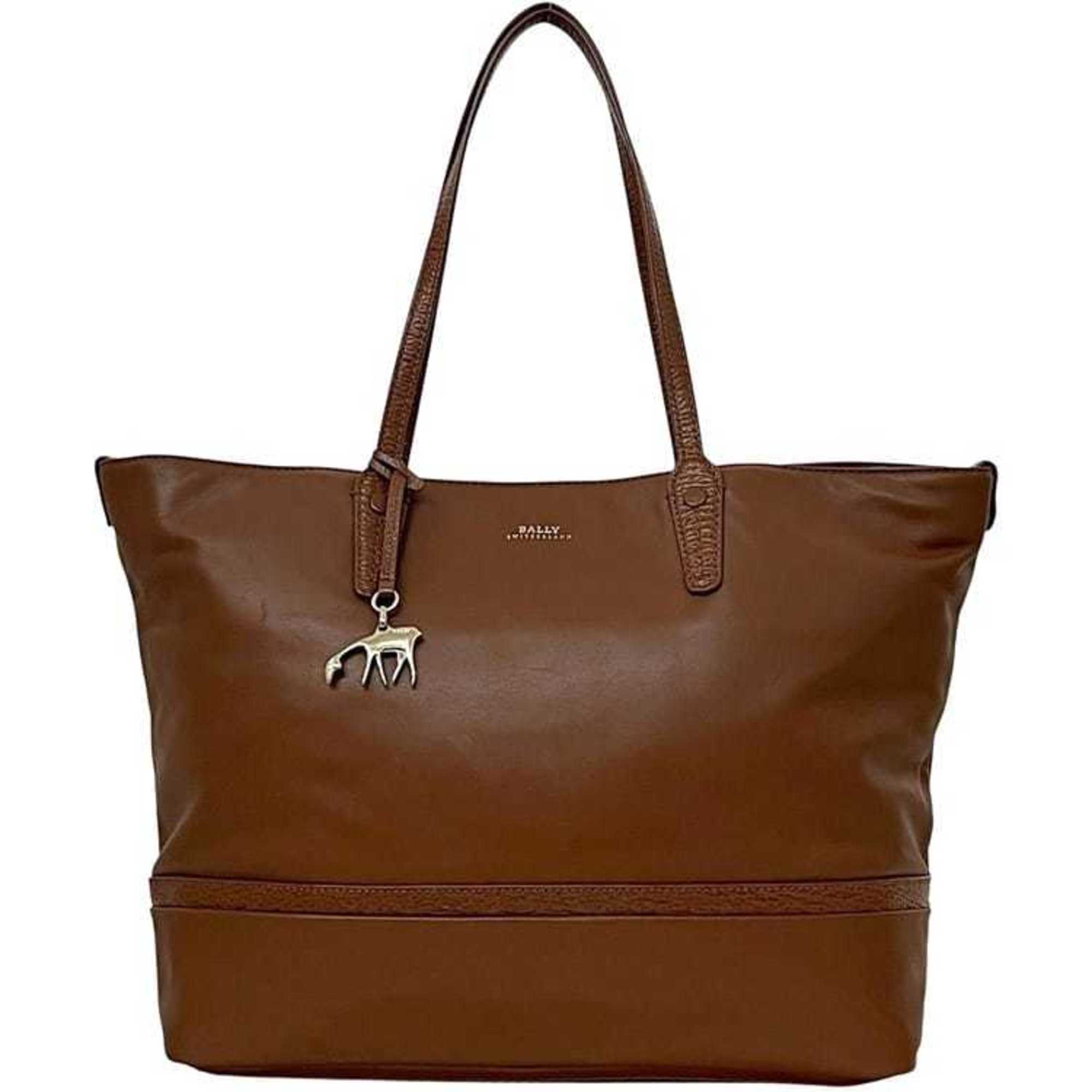 Bally Brown Leather Tote Bag (Pre-Owned)