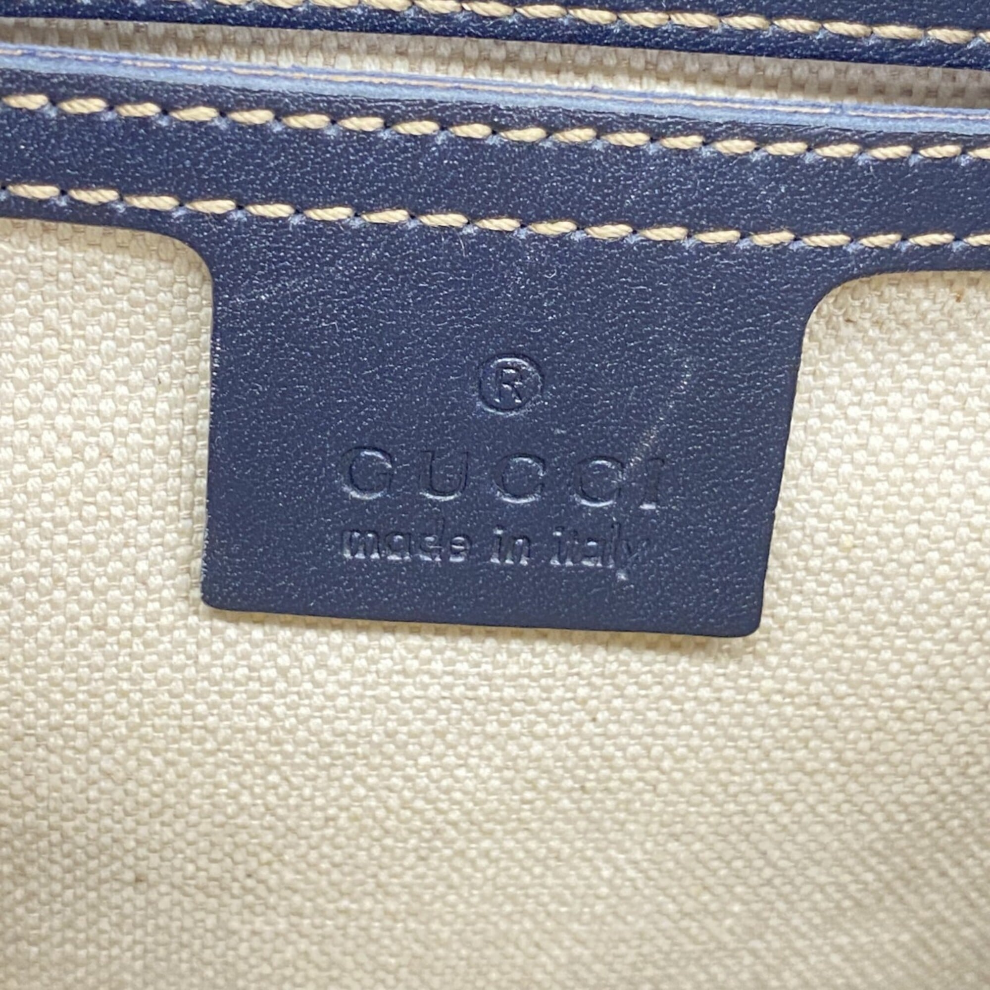 Gucci Navy Pvc Shoulder Bag (Pre-Owned)